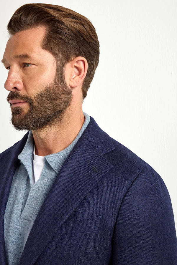 Blue Jacket, Loro Piana Jacket, wool and cashmere jacket, Veste bleue, Veste Loro Piana, Veste en laine et cachemire, Giacca blu, Giacca Loro Piana, Giacca in lana e cashmere, Italian Jacket, Veste Italienne, Giacca Italiana, Loro Piana Favola