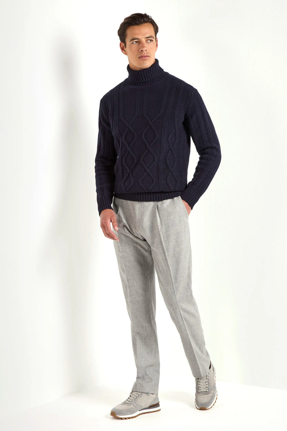 blue jacquard turtleneck sweater, blue patterned turtleneck, jacquard knitwear, italian style, made in italy, wool turtleneck, luxury knitwear, textured turtleneck sweater, premium italian knit, elegant winter layering, refined menswear turtleneck, fall/winter essentials, heritage jacquard pattern, soft wool knit, sophisticated turtleneck knit, breathable winter sweater, fine wool sweater, italian craftsmanship knitwear, classic patterned turtleneck, timeless italian sweater