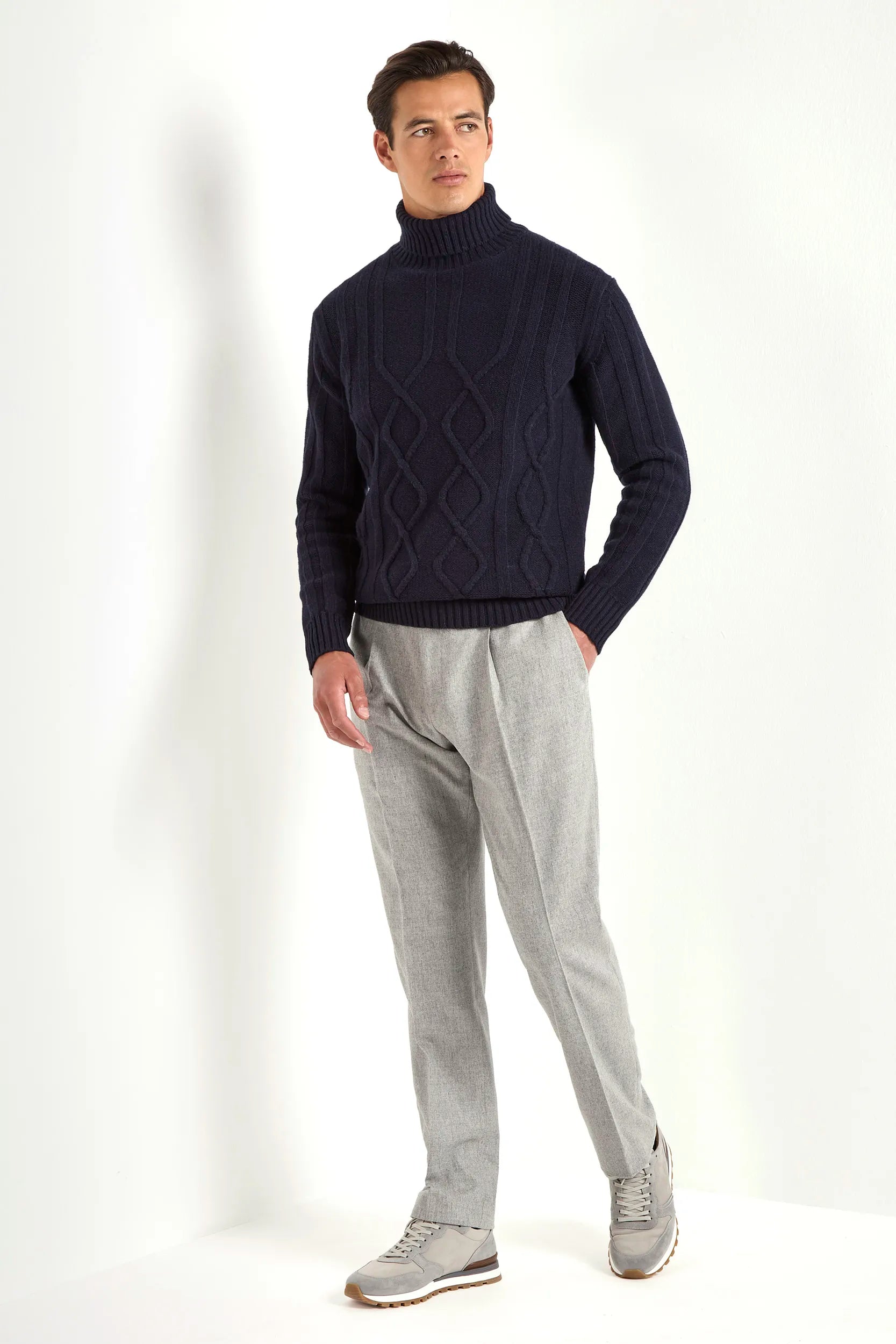 blue jacquard turtleneck sweater, blue patterned turtleneck, jacquard knitwear, italian style, made in italy, wool turtleneck, luxury knitwear, textured turtleneck sweater, premium italian knit, elegant winter layering, refined menswear turtleneck, fall/winter essentials, heritage jacquard pattern, soft wool knit, sophisticated turtleneck knit, breathable winter sweater, fine wool sweater, italian craftsmanship knitwear, classic patterned turtleneck, timeless italian sweater