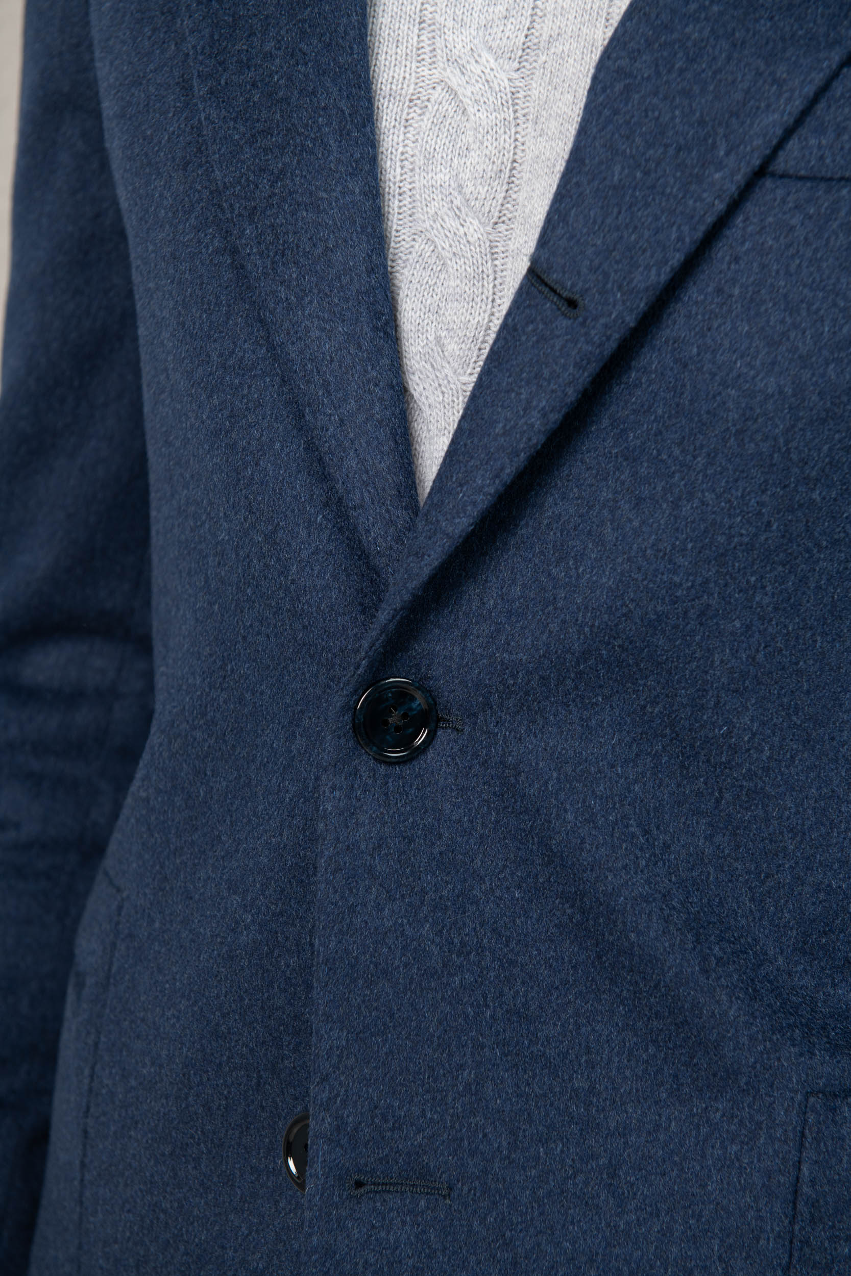 Cappotto blu in lana Loro Piana – Made in Italy