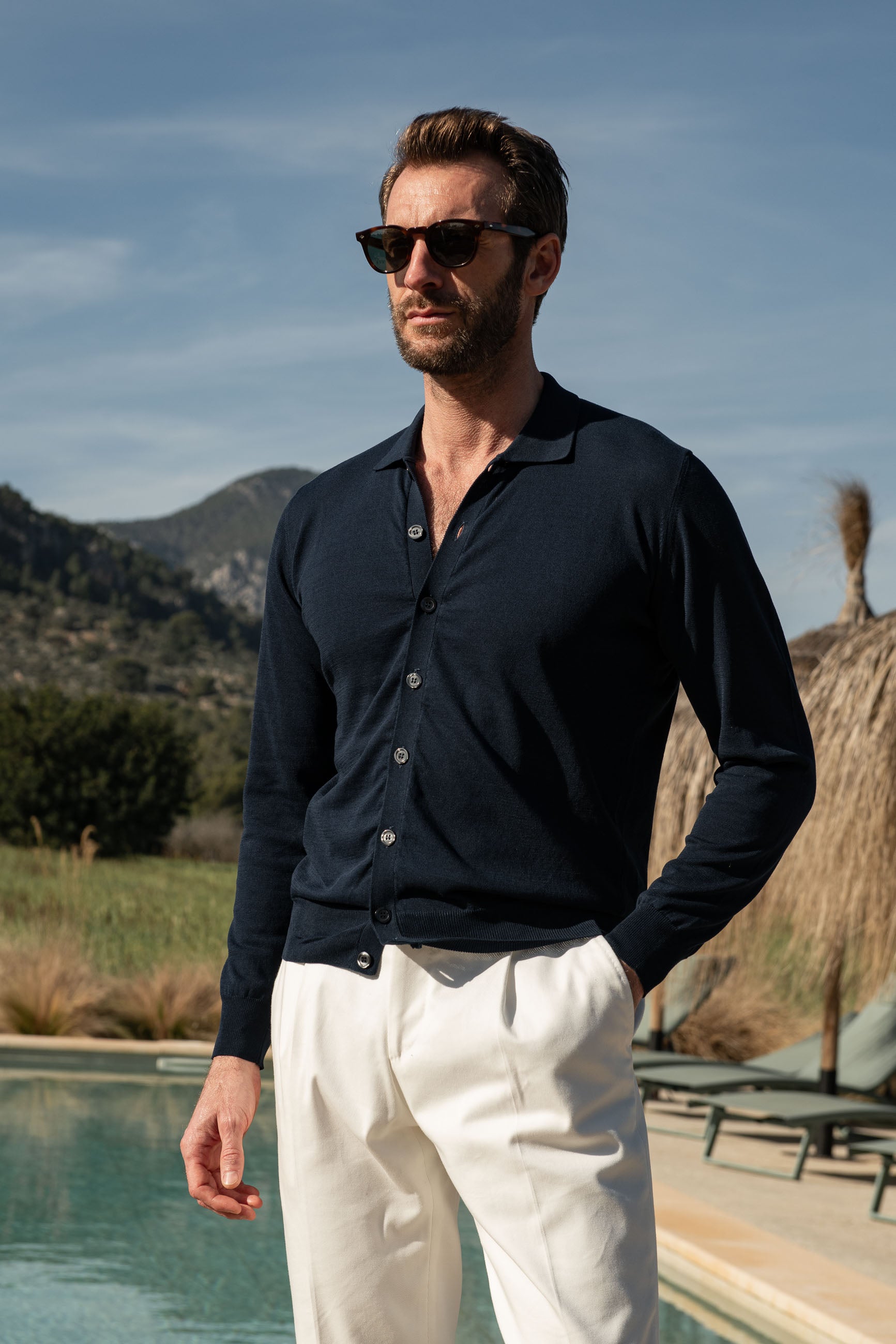 Blue polo shirt - Made in Italy