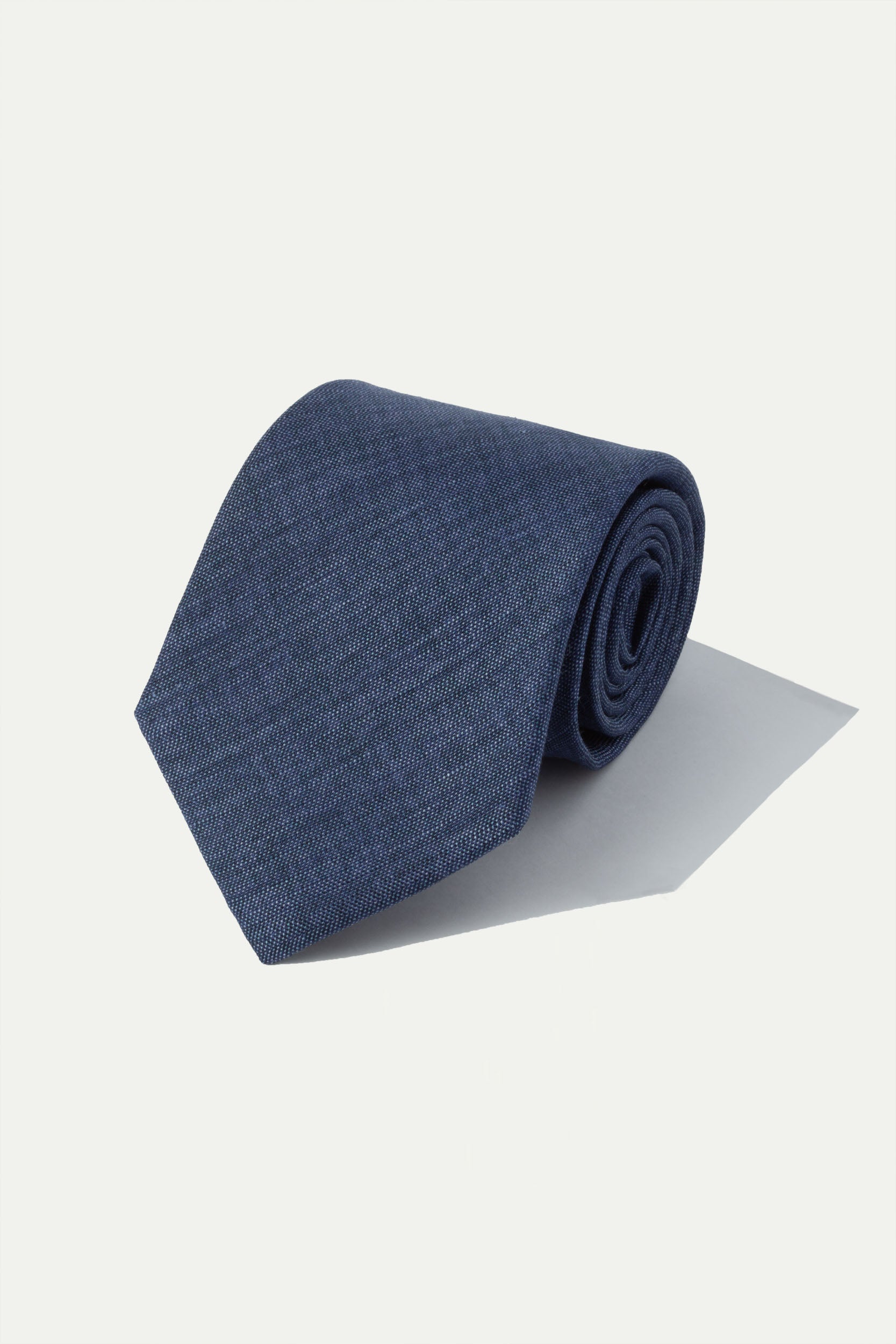 Cravatta in seta stampata blu - Made In Italy