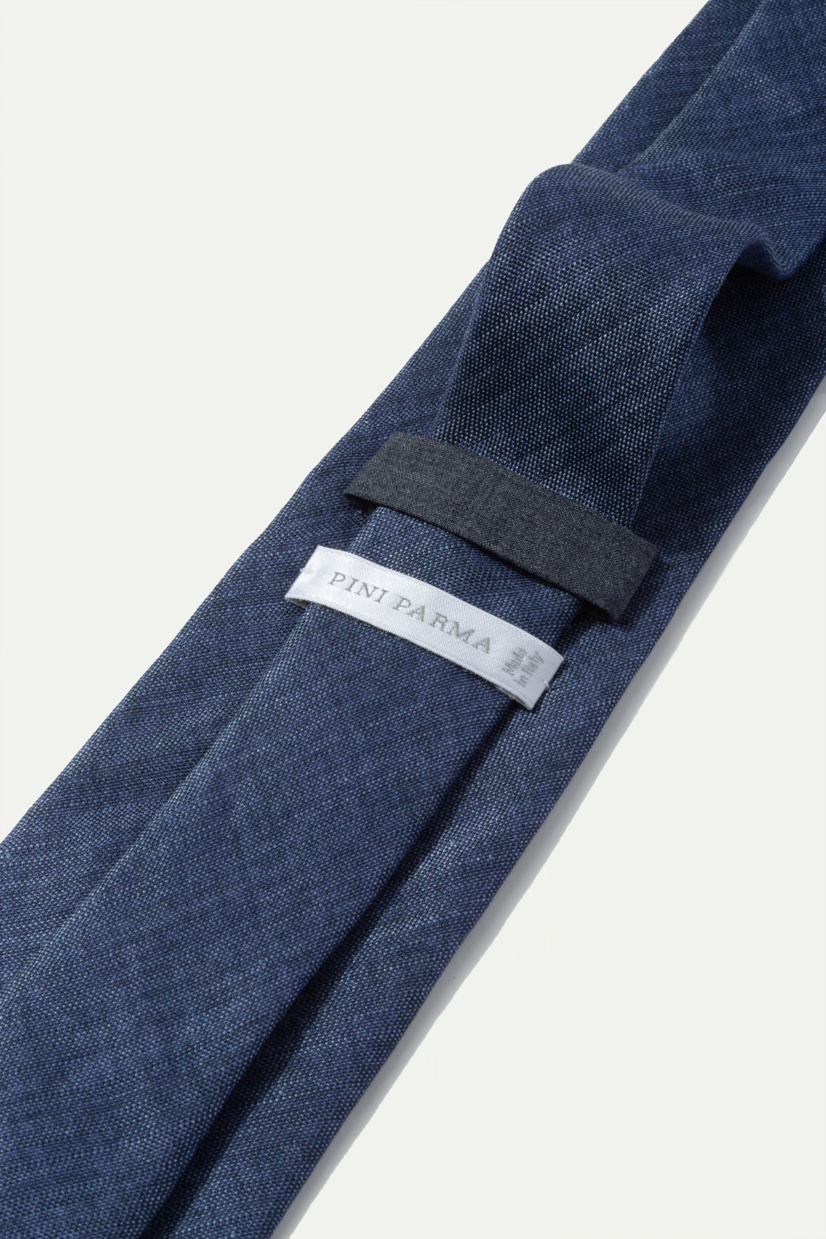 Cravatta in seta stampata blu - Made In Italy