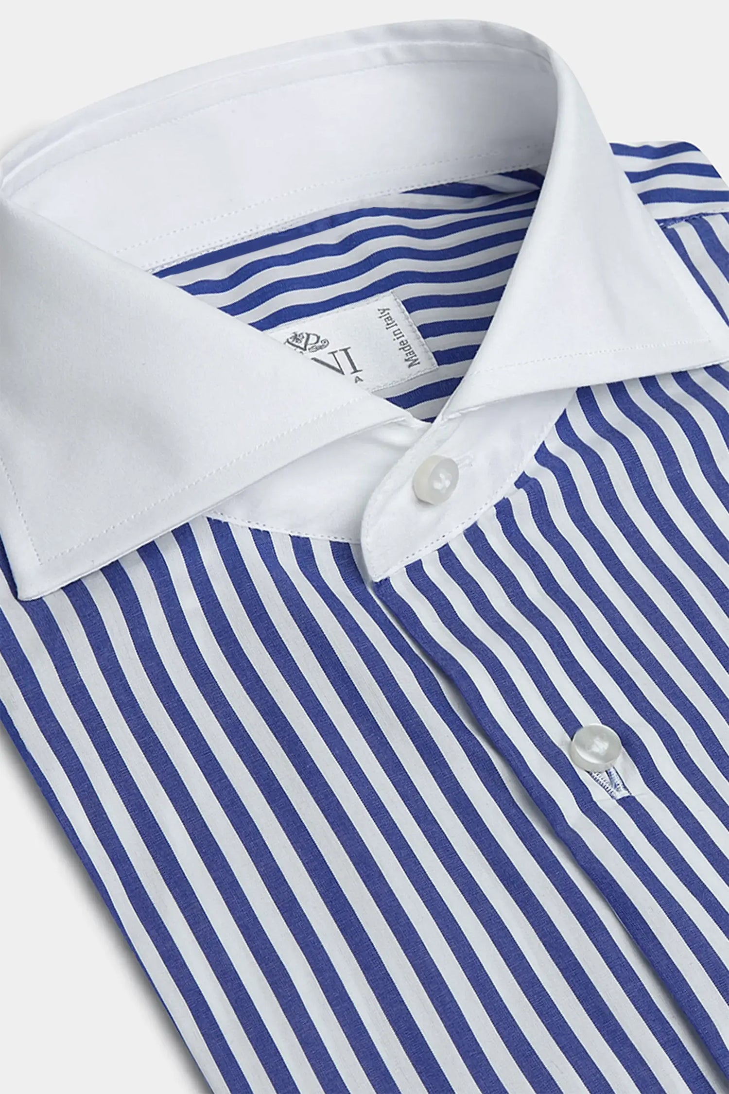 Blue striped white collar shirt Limited Edition