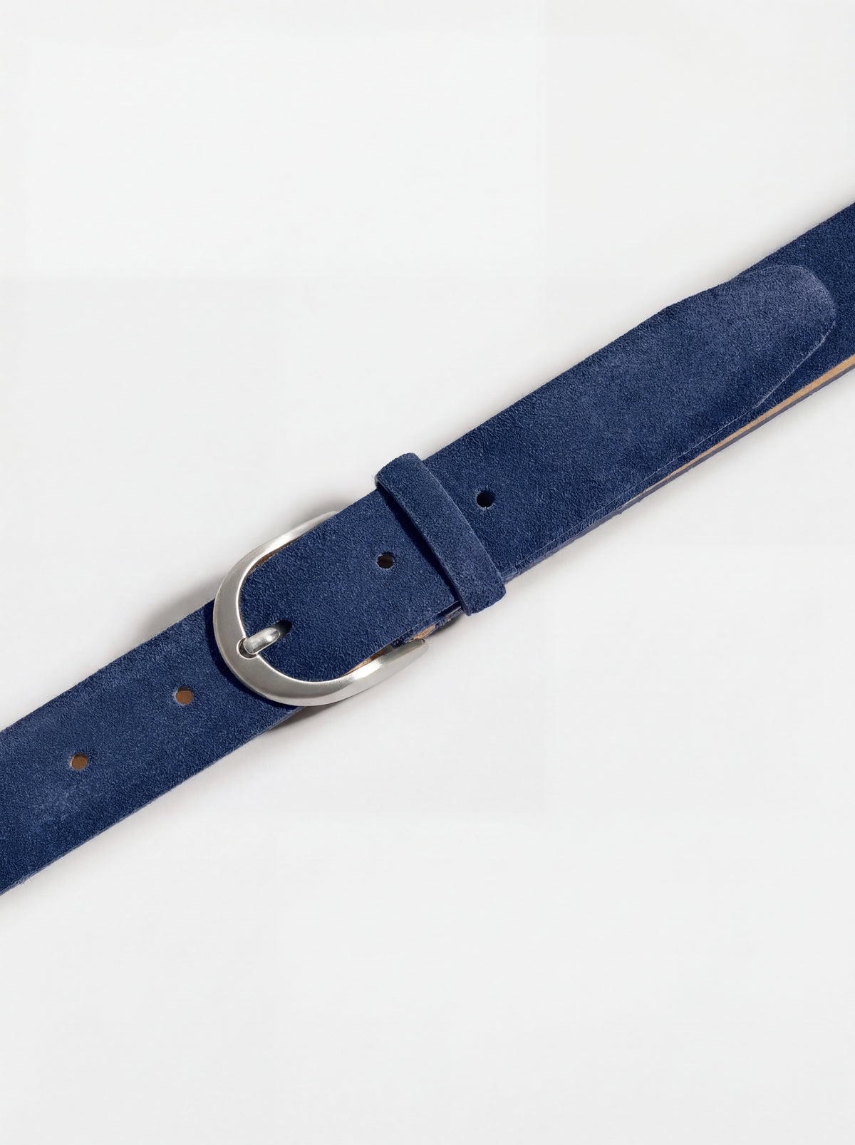 men pini parma blue suede belt made in italy in 100% leather 