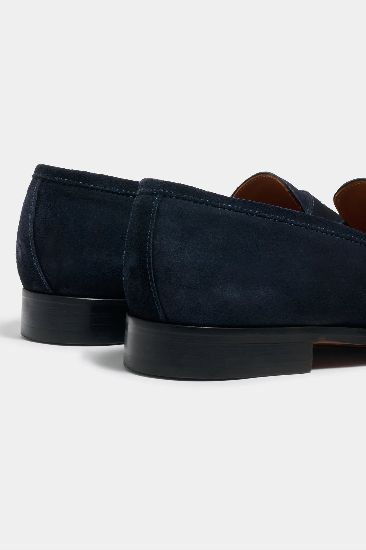 Blue suede penny loafers - Made in Italy