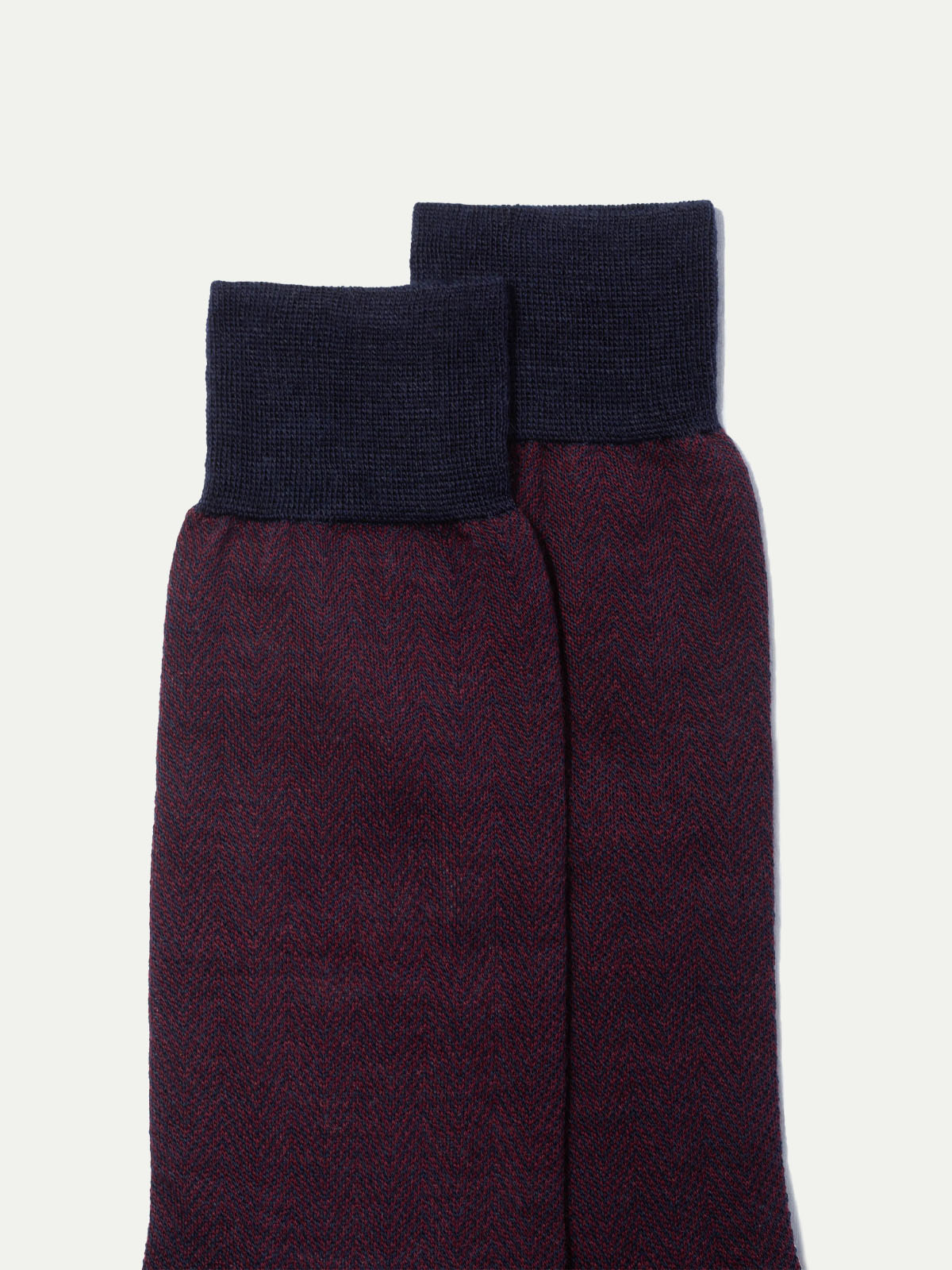 Chaussettes courtes bordeaux à chevrons - Made in Italy