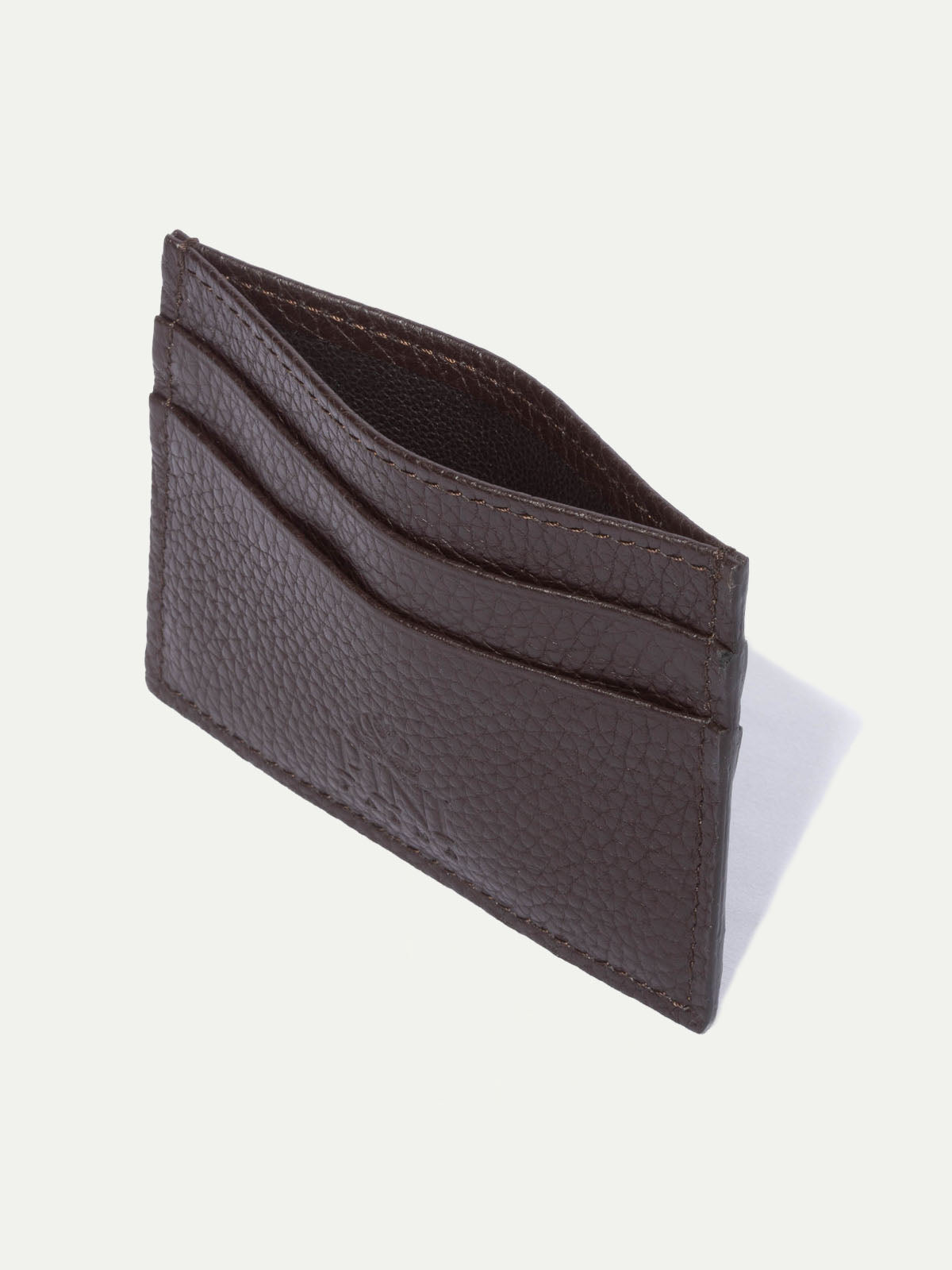 Brown leather card holder - Made in Italy