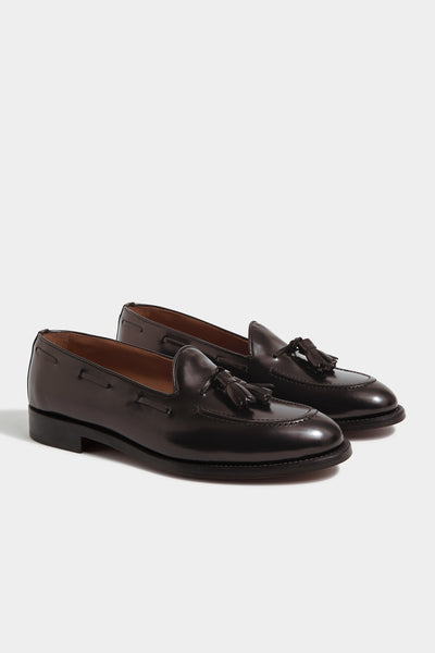 【はこぽす対応商品】 Dark Italy In Made - loafers tassel brown 靴