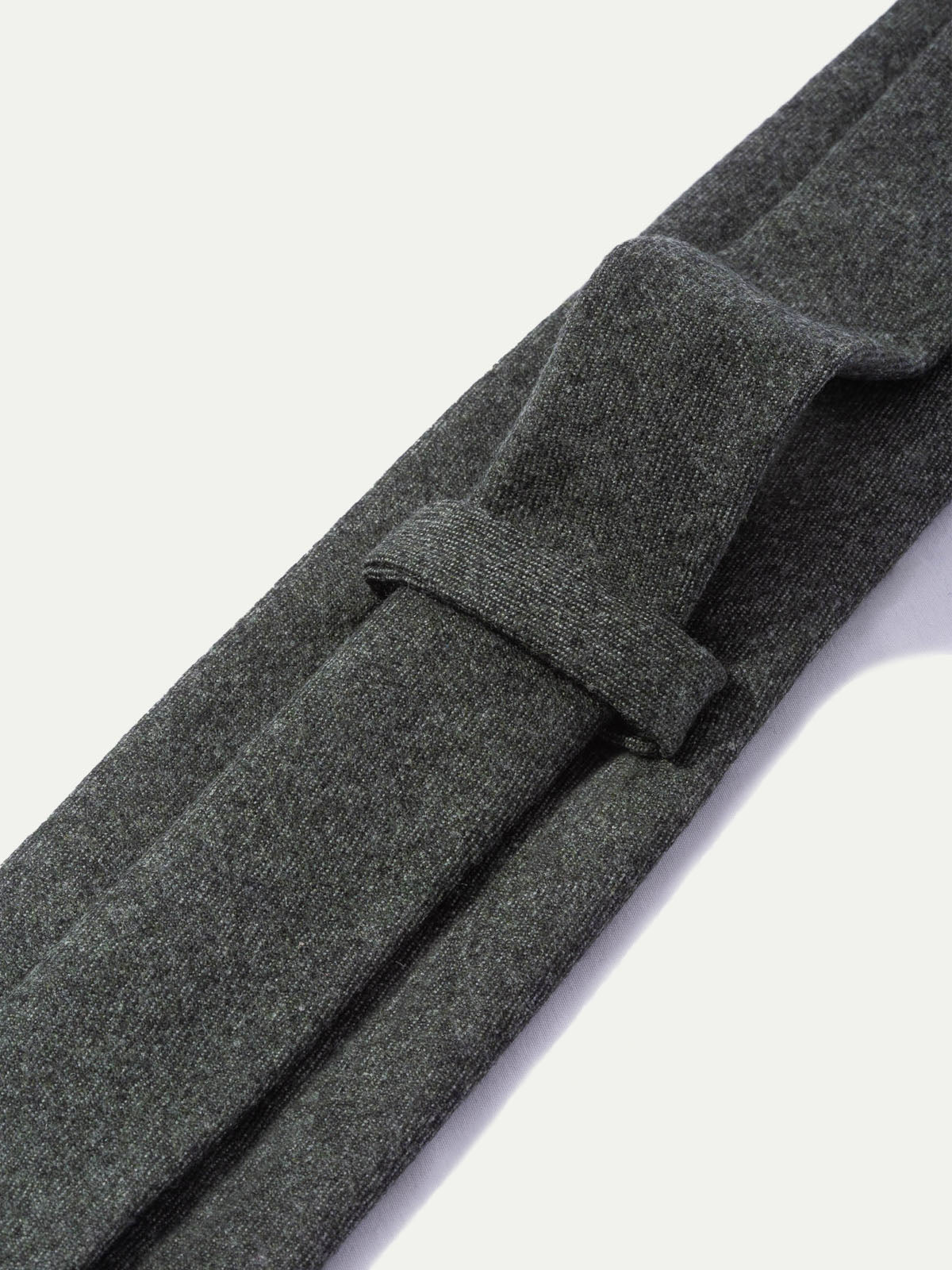 Dark green flannel tie - Hand Made In Italy