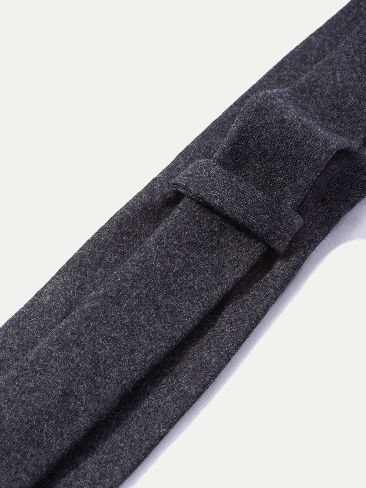 Dark grey flannel tie - Hand Made In Italy