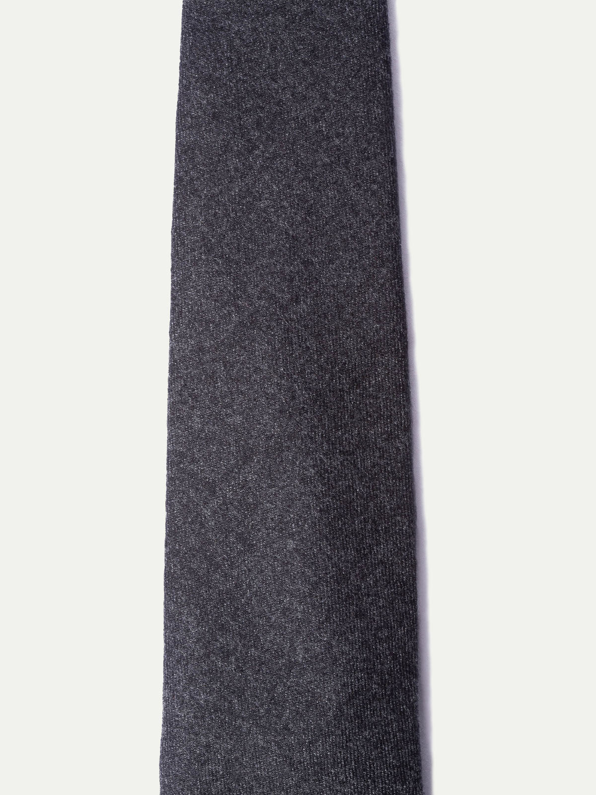 Cravatta in flanella grigio scuro - Fatta a mano in Italia