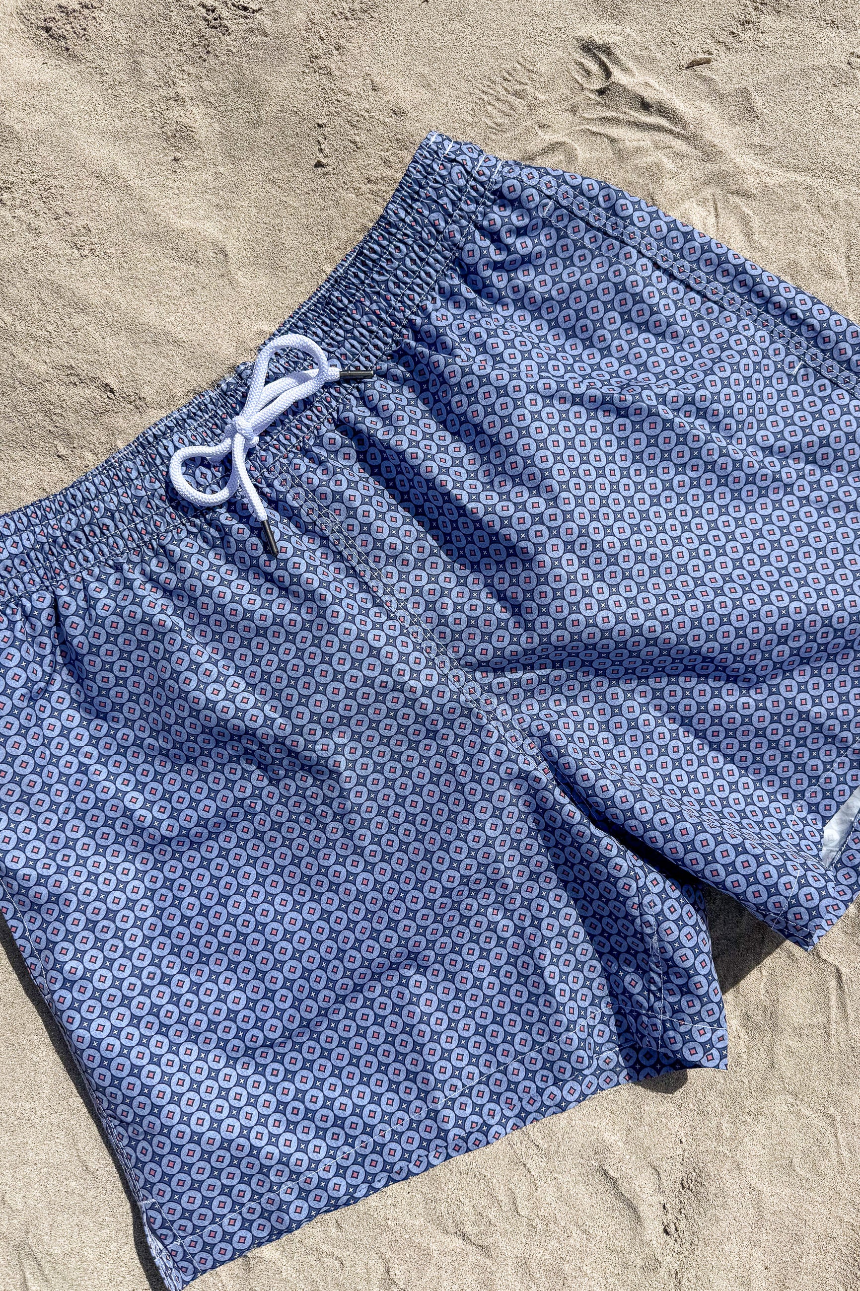 Denim fancy swim shorts - Made in Italy
