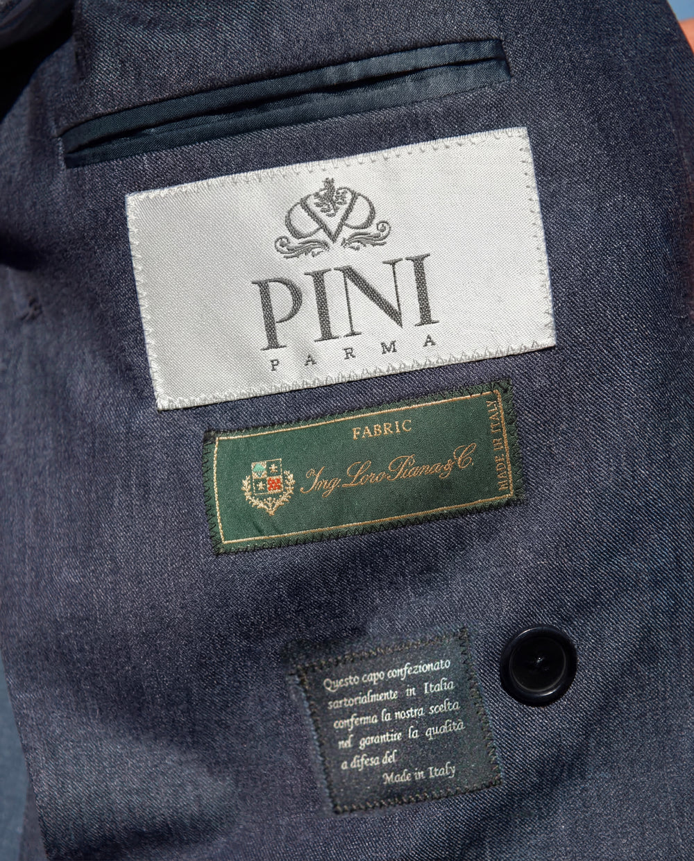 Costume croisé en denim - Made in Italy