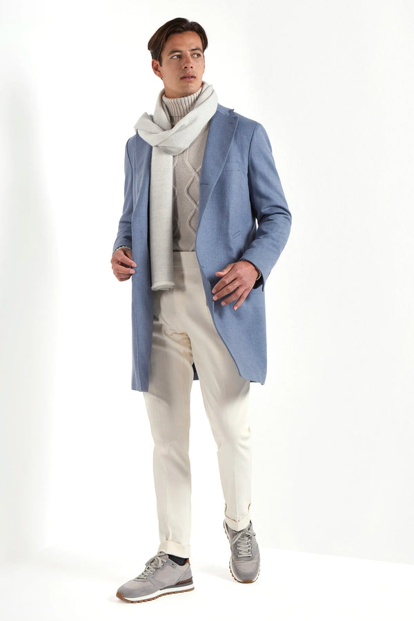 light blue coat, men wool coat, italian wool coat, light blue wool coat, loro piana wool coat, loro piana coat, luxury loro piana overcoat, elegant men's loro piana coat, refined loro piana wool overcoat, tailored light blue loro piana coat, premium italian loro piana overcoat, sophisticated loro piana wool coat, timeless italian loro piana coat, upscale men's loro piana coat, classic light blue loro piana overcoat, italian craftsmanship loro piana coat