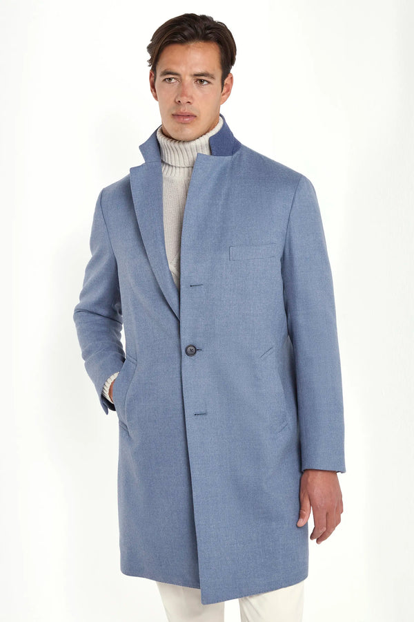 light blue coat, men wool coat, italian wool coat, light blue wool coat, loro piana wool coat, loro piana coat, luxury loro piana overcoat, elegant men's loro piana coat, refined loro piana wool overcoat, tailored light blue loro piana coat, premium italian loro piana overcoat, sophisticated loro piana wool coat, timeless italian loro piana coat, upscale men's loro piana coat, classic light blue loro piana overcoat, italian craftsmanship loro piana coat