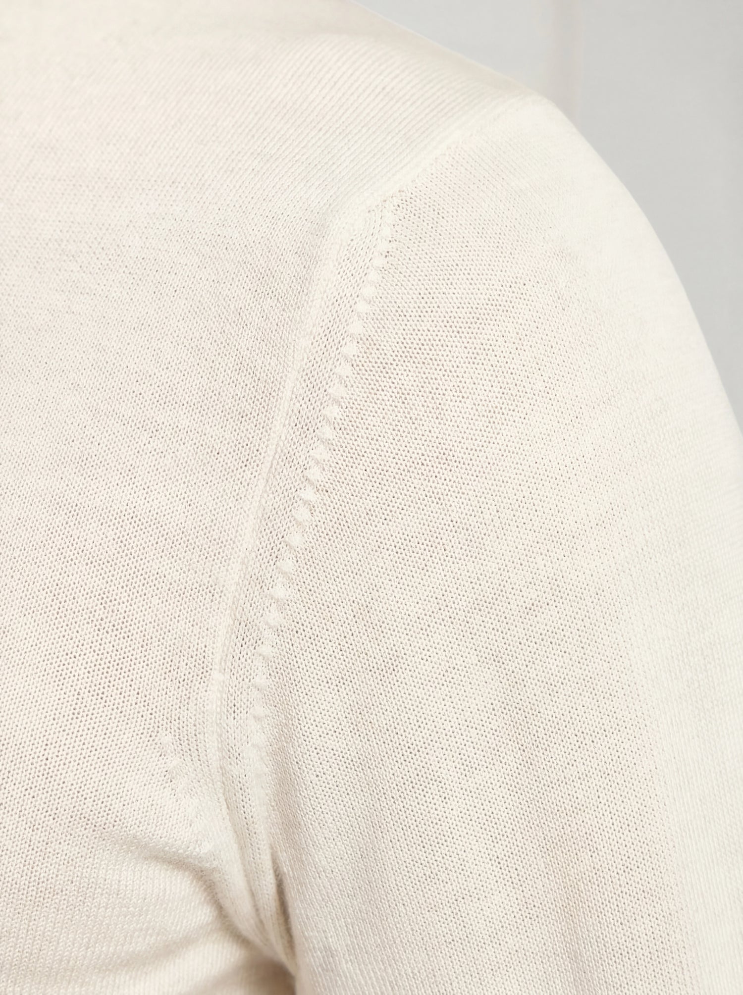 Polo en mérinos crème – Made in Italy