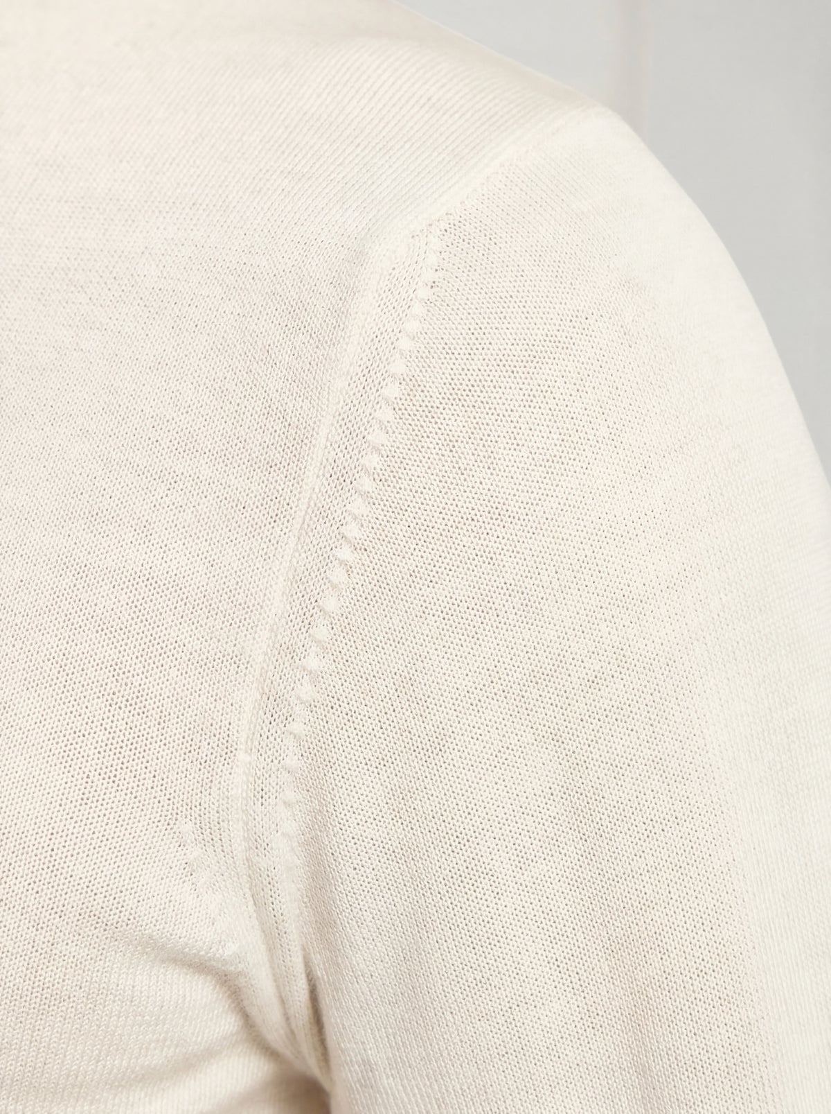 Polo en mérinos crème – Made in Italy