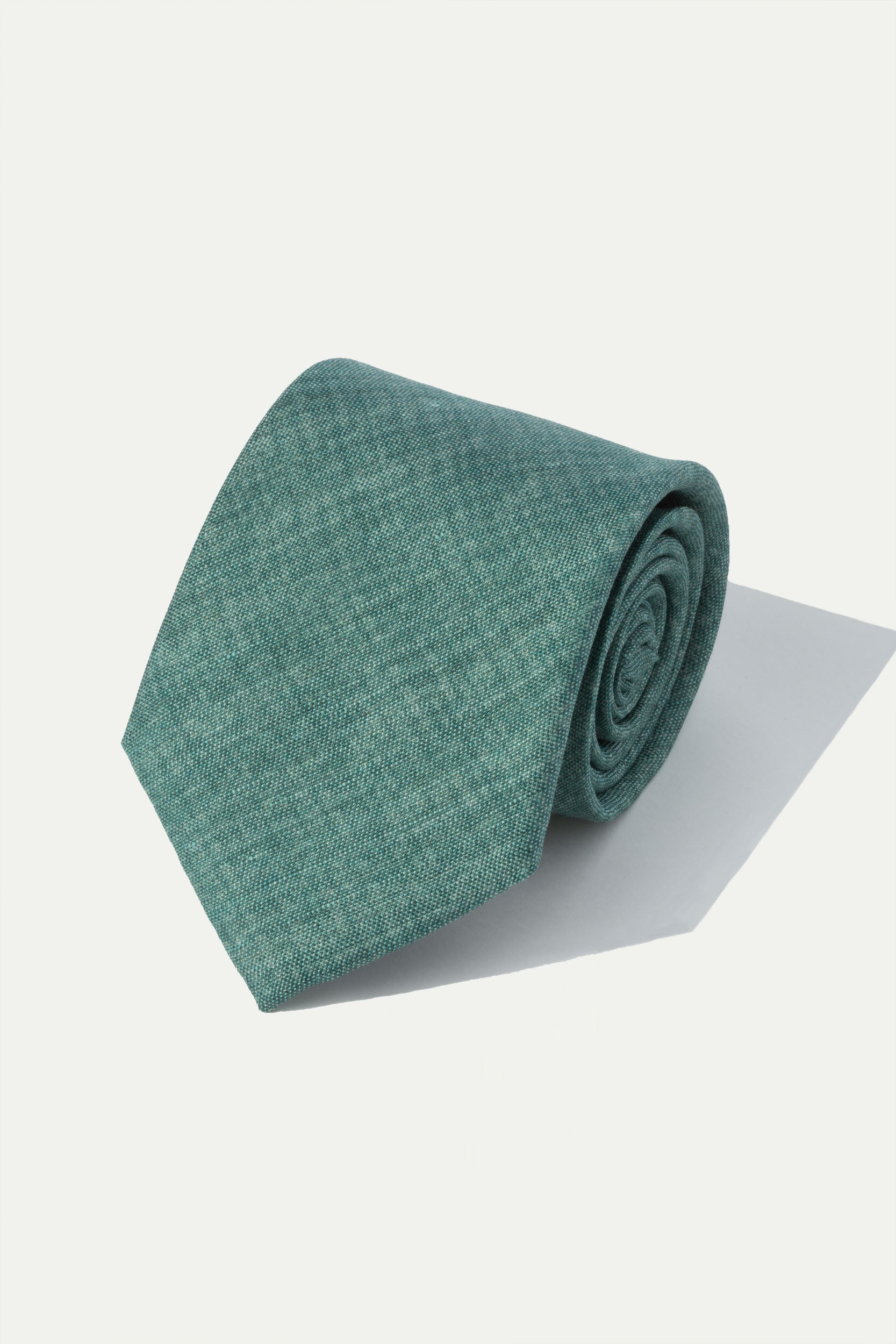 Cravatta in seta stampata verde - Made In Italy