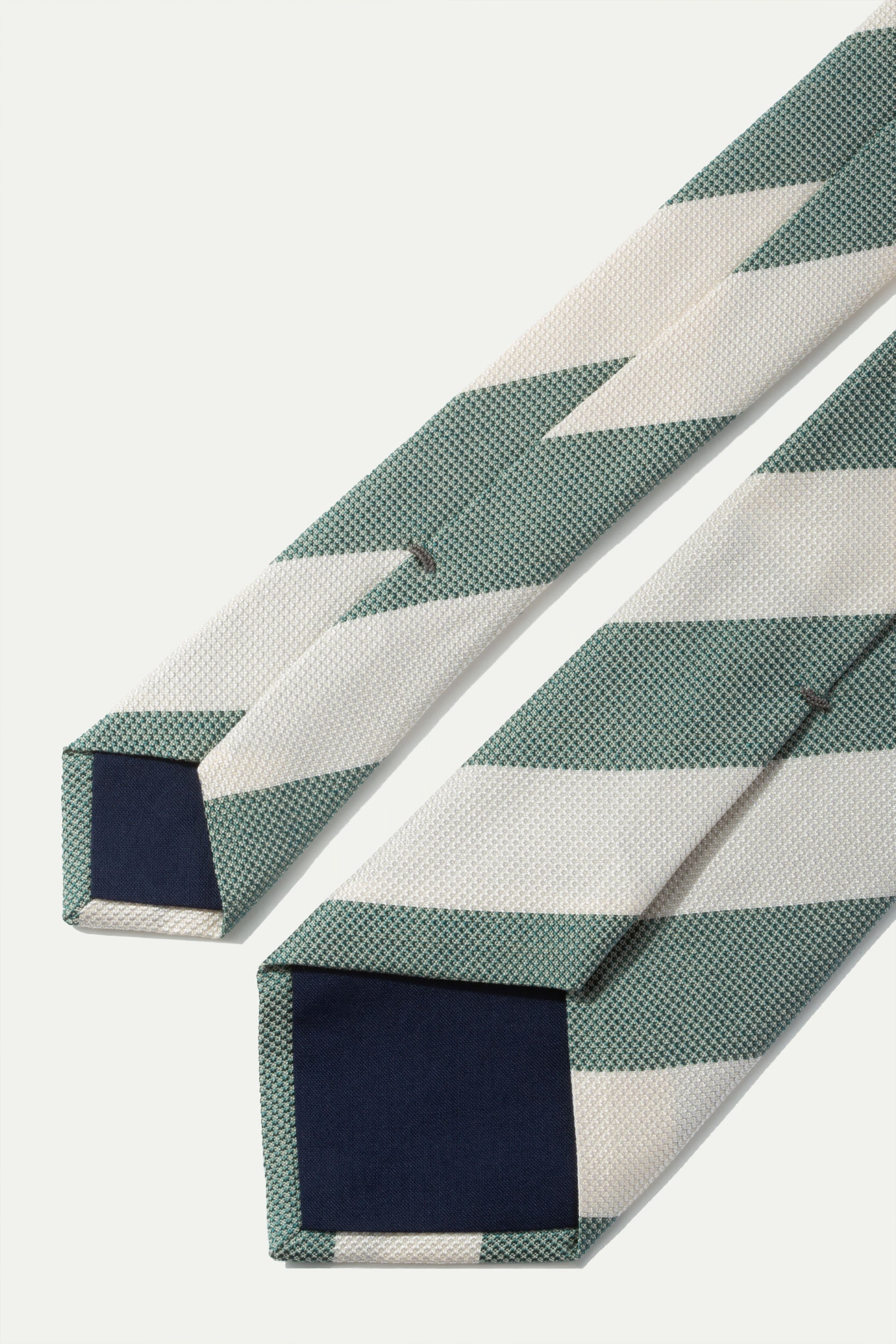 Cravate en soie à rayures vertes - Made In Italy