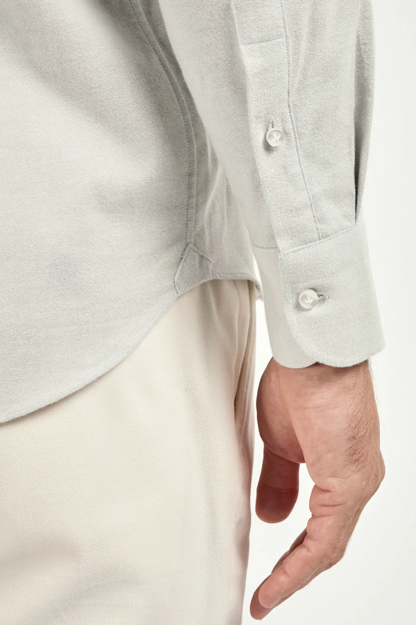 grey brushed cotton shirt, men brushed cotton shirt, italian brushed cotton shirt, grey button down shirt, luxury men's brushed cotton shirt, elegant men's button down shirt, refined brushed cotton shirt, tailored grey cotton shirt, premium italian cotton shirt, sophisticated men's brushed cotton shirt, timeless italian button down shirt, upscale men's cotton shirt, classic grey cotton shirt, italian craftsmanship button down shirt, premium men's grey shirt, refined italian brushed cotton shirt