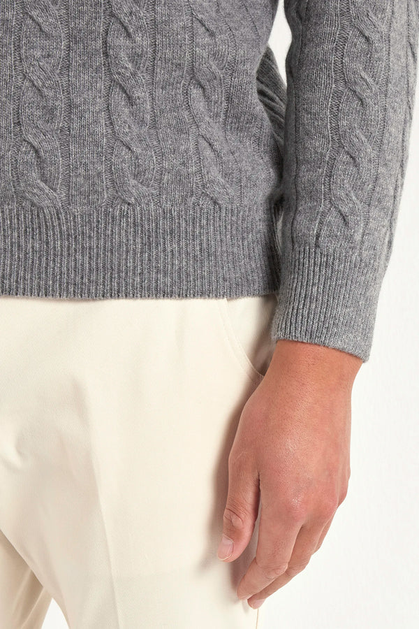 turtleneck sweater, mid-grey turtleneck, italian style, made in italy, winter knitwear, elegant knit, luxury sweater, tailored knit, menswear turtleneck, italian knitwear, mid-grey roll-neck, fine turtleneck sweater, versatile turtleneck, premium italian sweater, smart winter top, classic turtleneck, refined knitwear, italian craftsmanship sweater, lightweight winter sweater, minimalist sweater