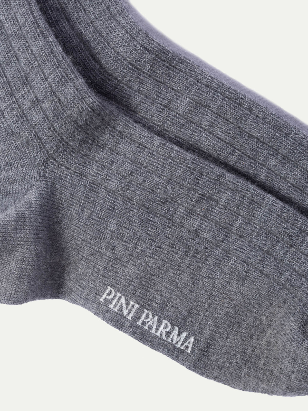 Calze corte grigio chiaro in lana super resistente - Made in Italy