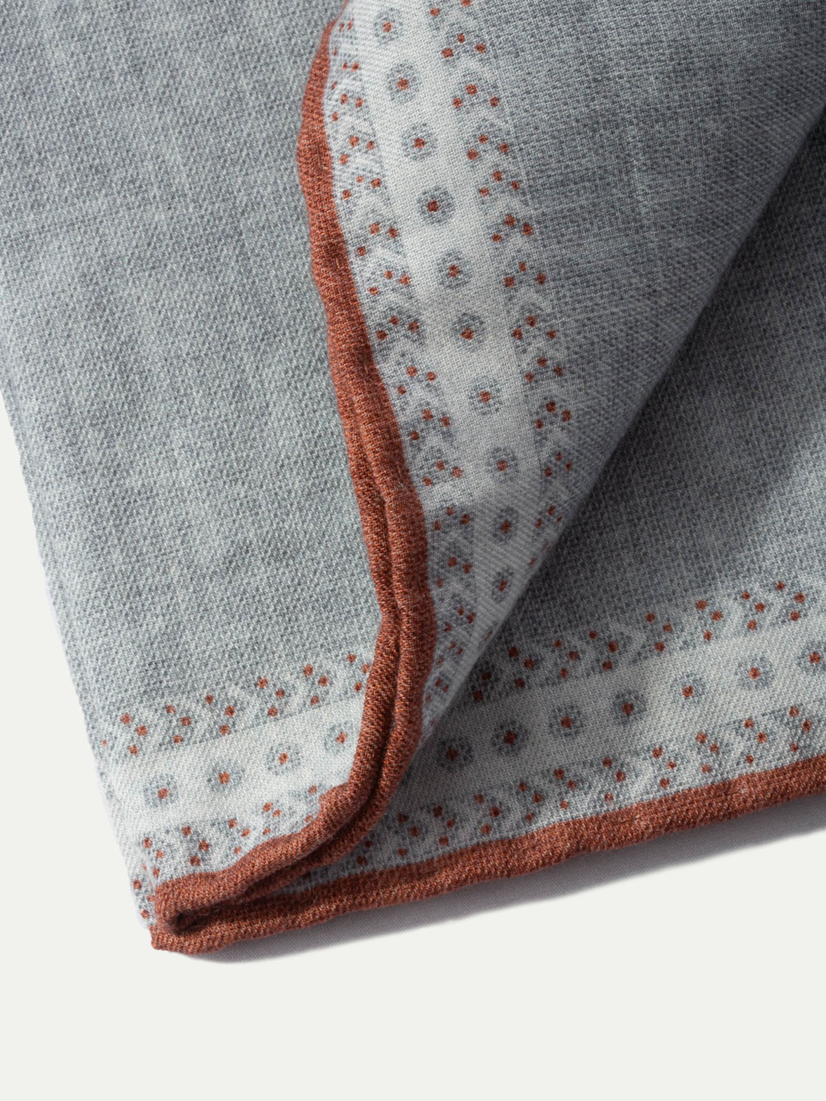 Grey fancy pocket square - Made in Italy