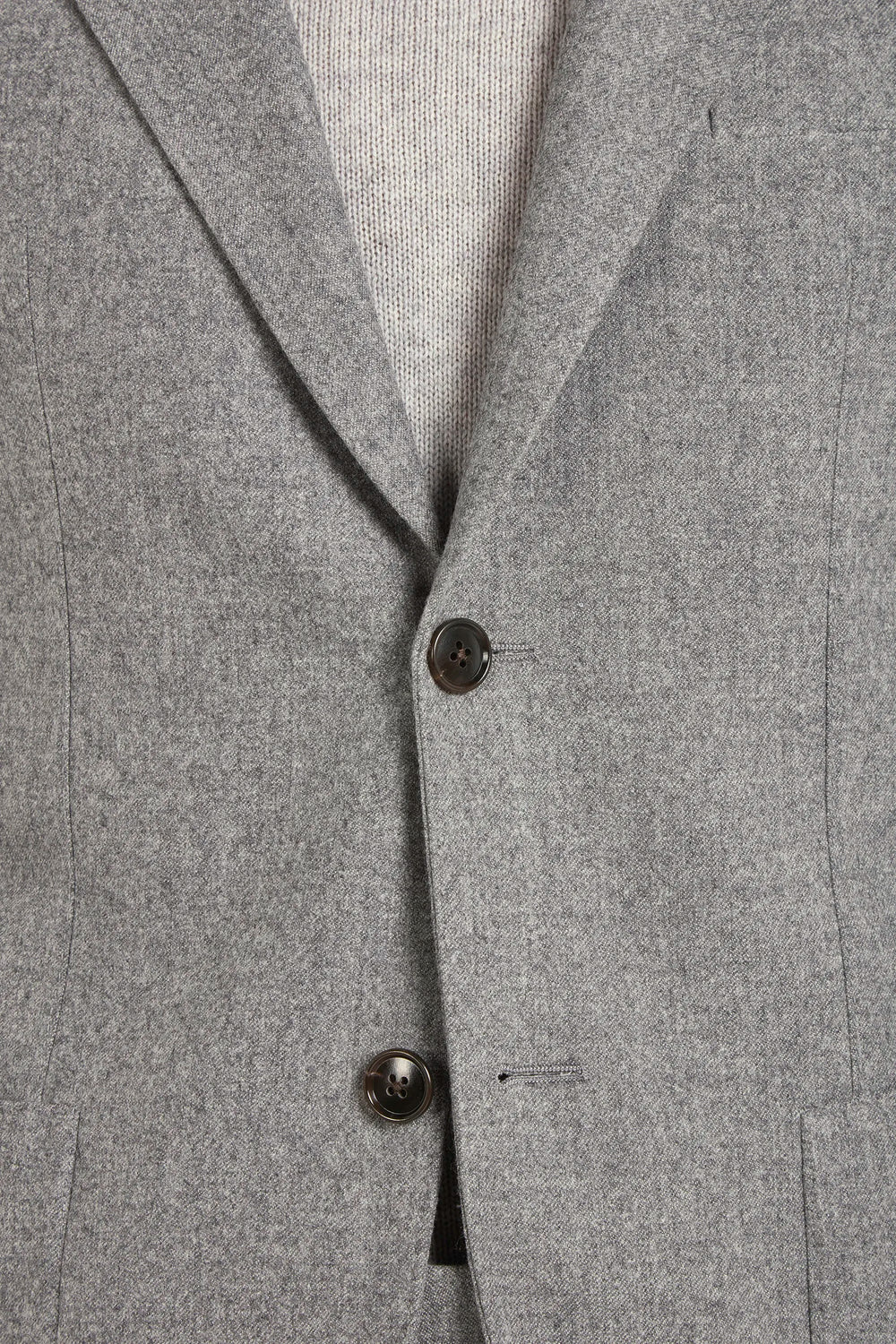 Mid grey flannel jacket - Made in Italy