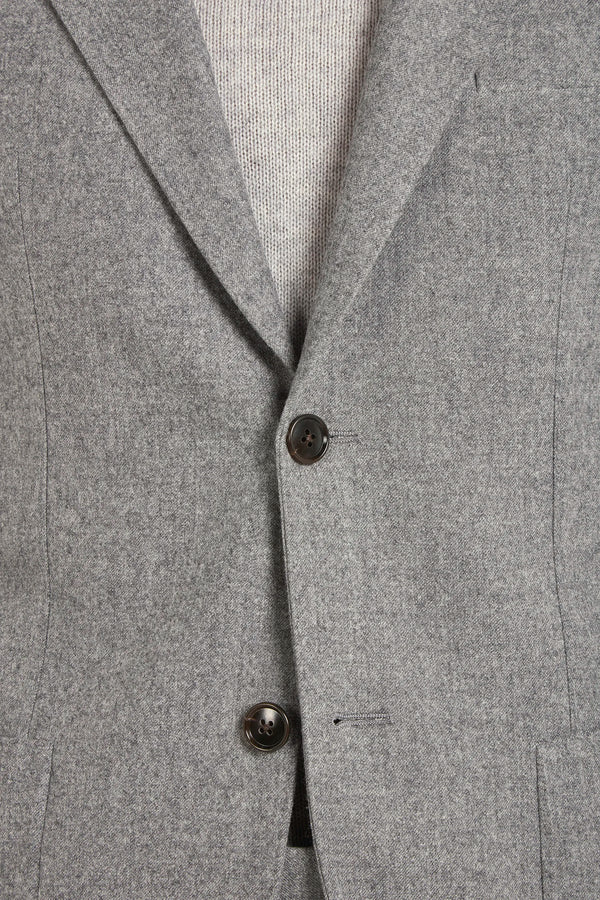 Mid grey flannel jacket - Made in Italy