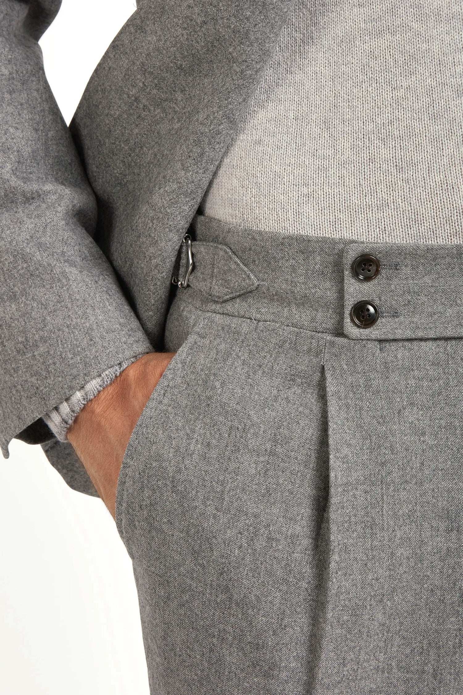 Veste en flanelle gris moyen - Made in Italy