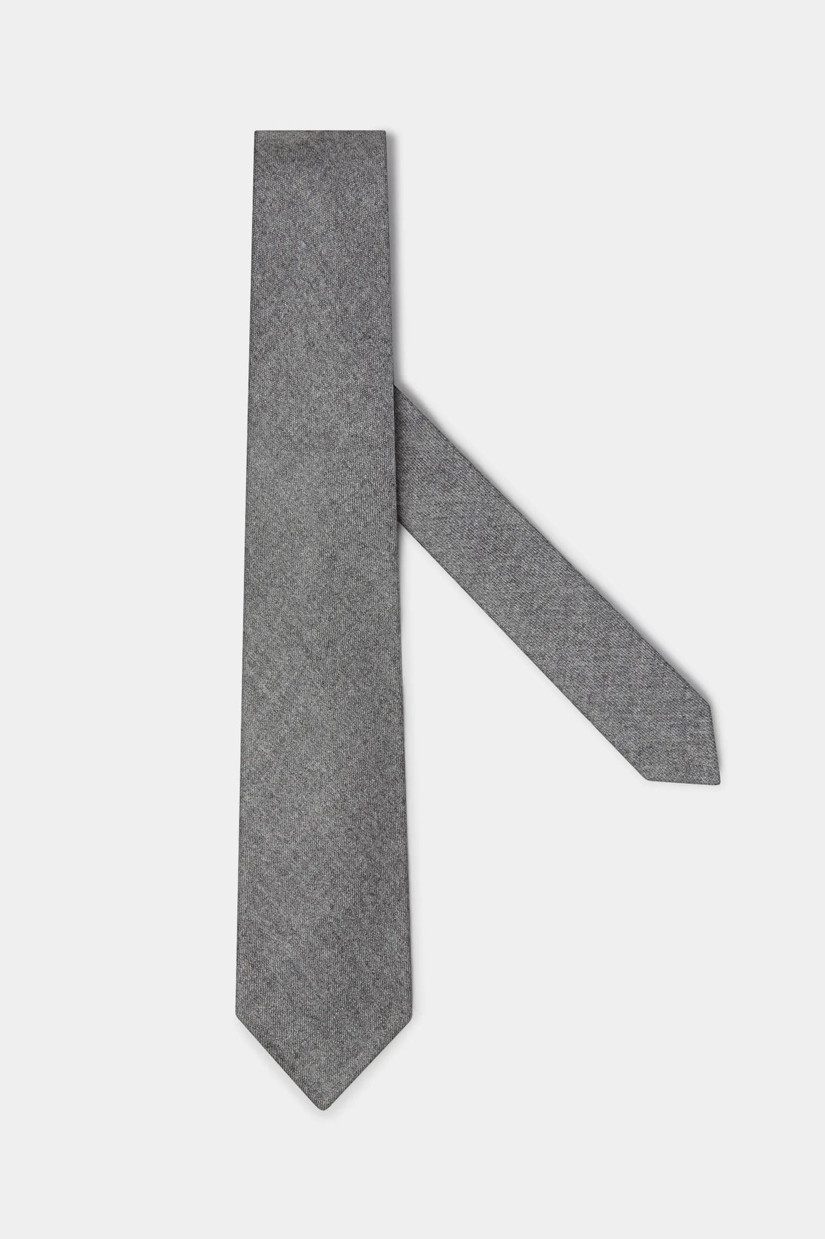 Cravate en flanelle grise - Made in Italy