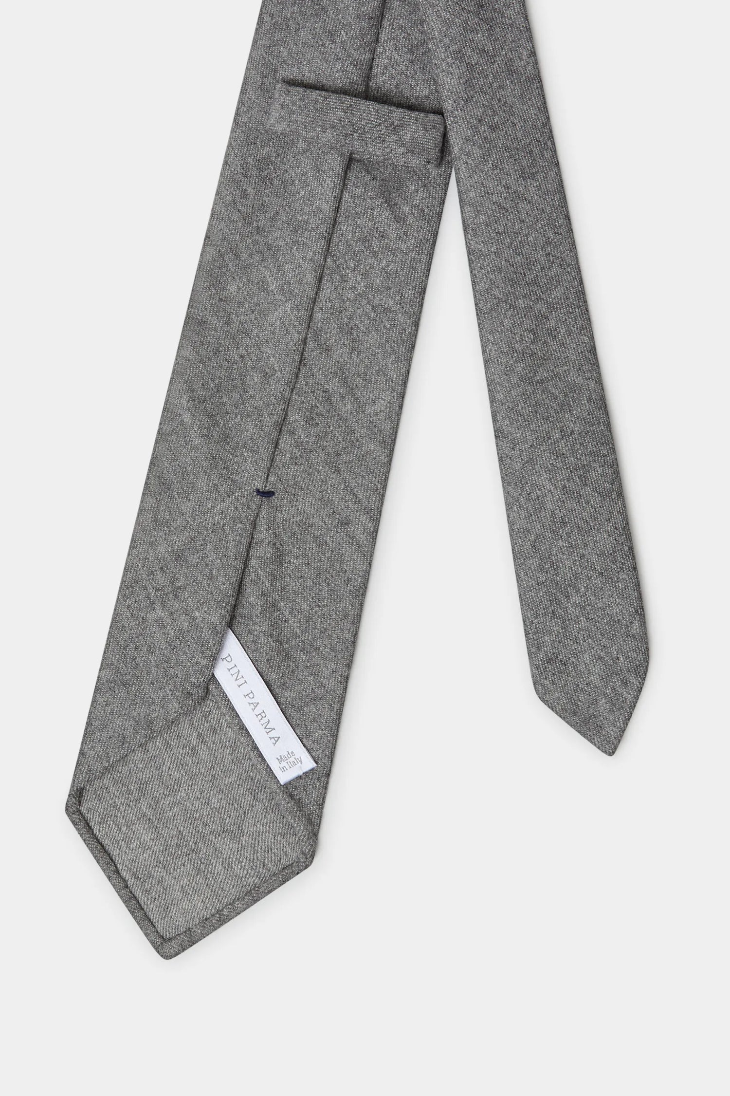 Cravate en flanelle grise - Made in Italy