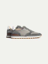 Grey nabuk and suede runners - Made In Italy
