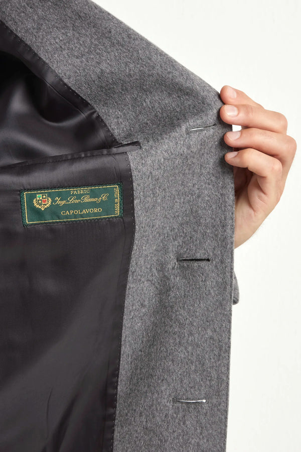 grey overcoat, men's grey overcoat, italian wool overcoat, grey tailored overcoat, luxury men's overcoat, elegant men's coat, refined wool overcoat, tailored grey coat, premium italian overcoat, sophisticated men's coat, timeless italian overcoat, upscale men's coat, classic grey wool coat, italian craftsmanship overcoat, premium men's overcoat, refined italian coat