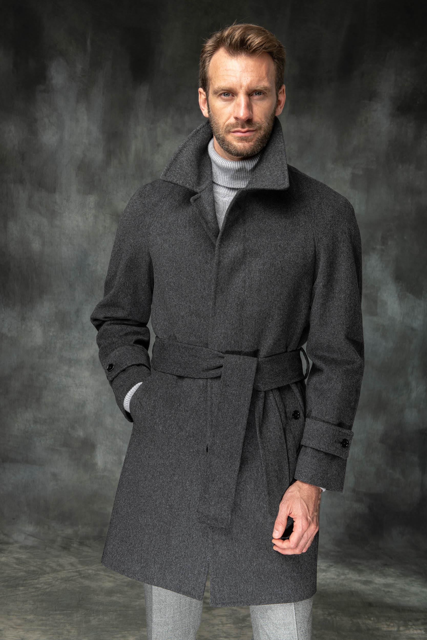 raglan coat loro piana wool