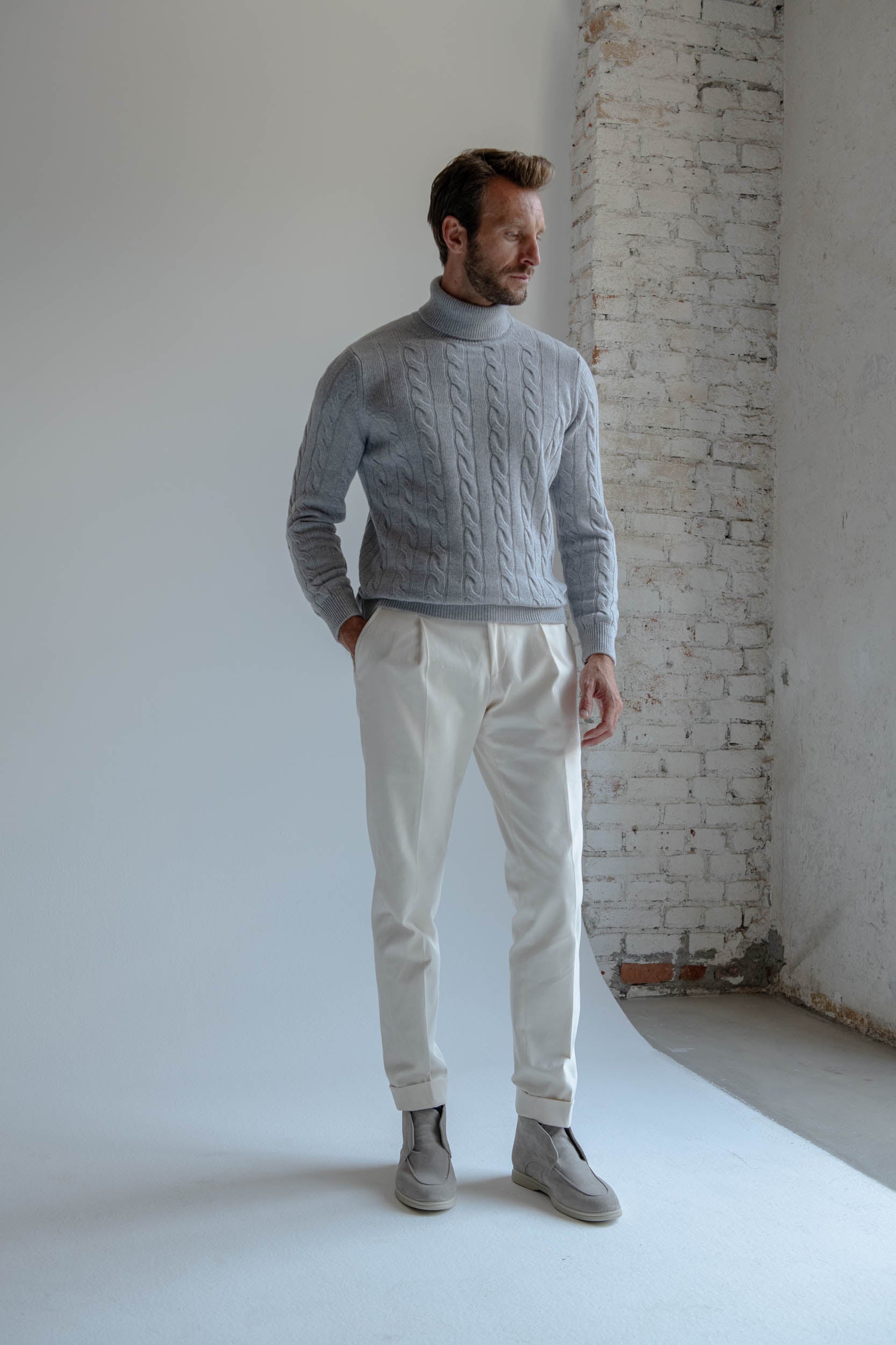Grey turtleneck – Made in Italy