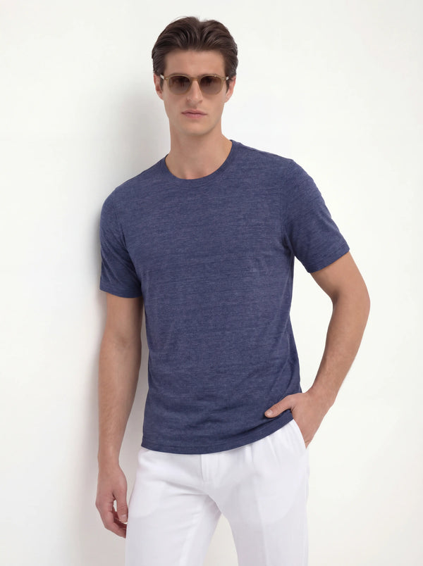 Blue linen t-shirt - Made in Italy
