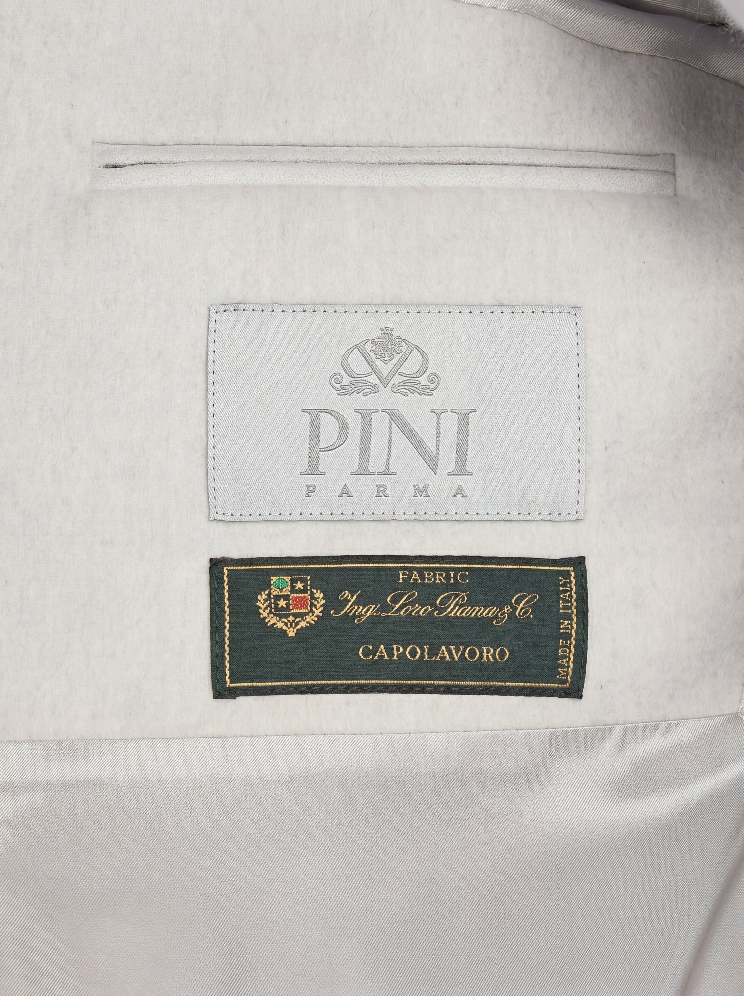Bomber Blanc cassé à col en vison - Made in Italy
