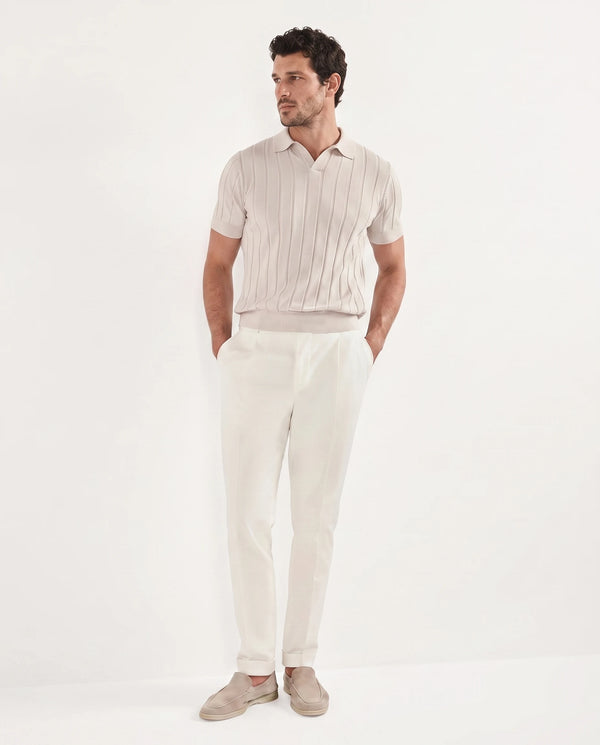 Polo côtelé Stone - Made in Italy