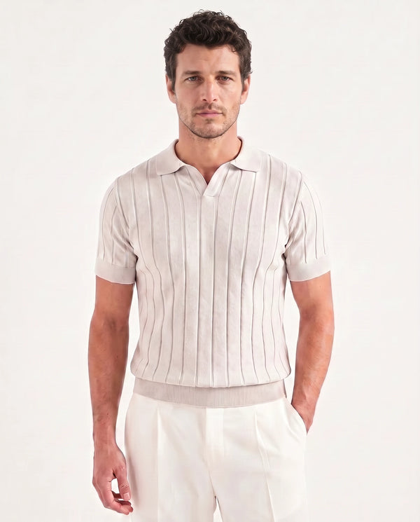 Polo côtelé Stone - Made in Italy