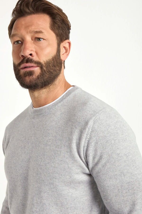 Girocollo in cashmere sabbia – Made in Italy