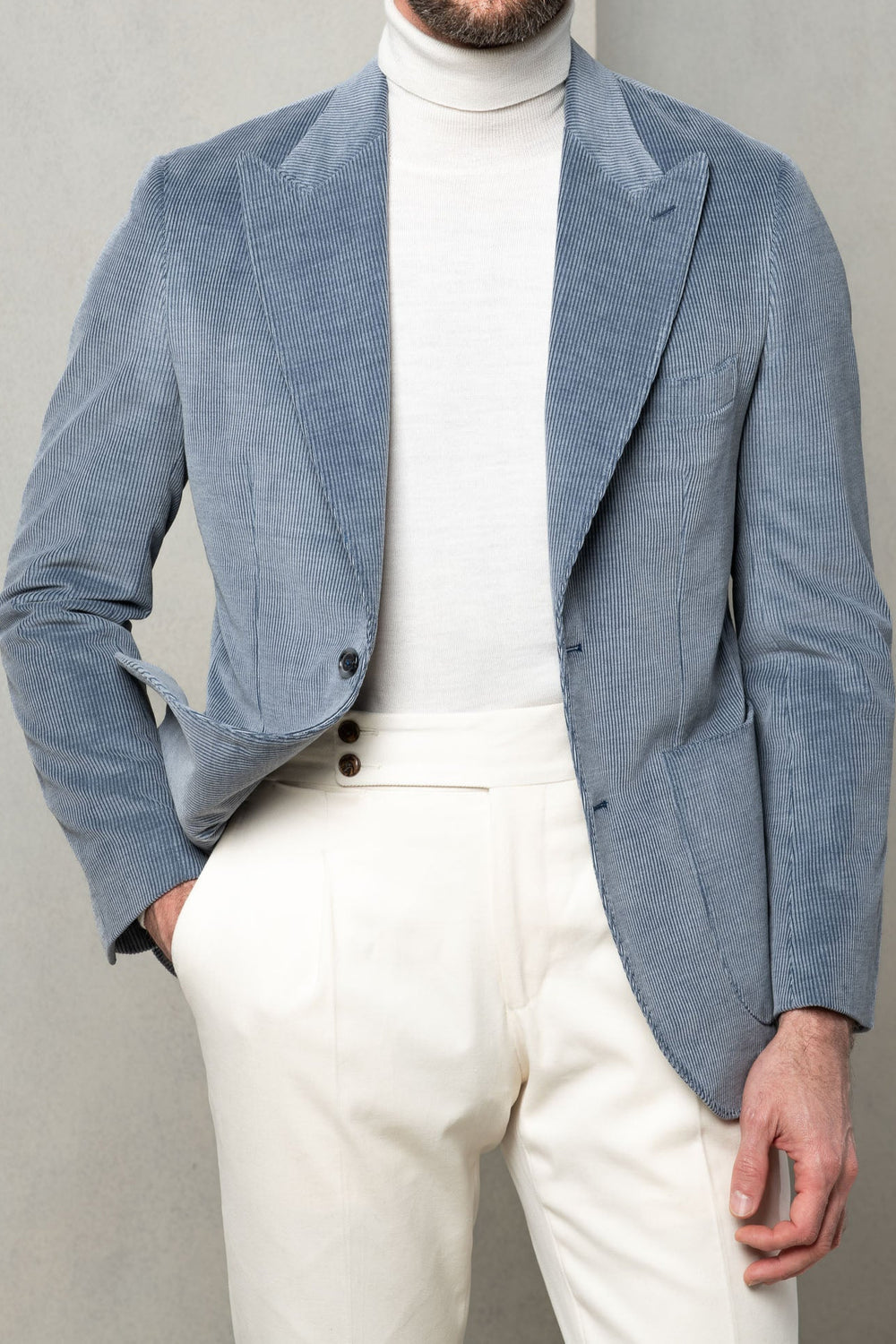 Blue Blazer Look Smart Casual Uomo Outfit Elegante Stile Casual