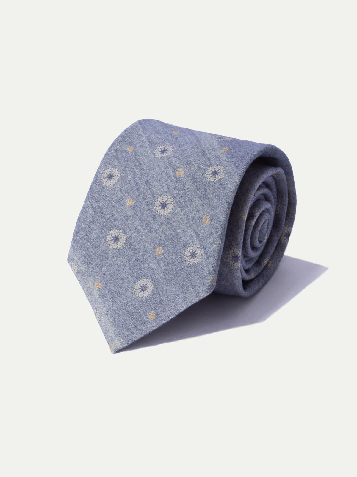 Cravate fantaisie bleu clair - Made In Italy