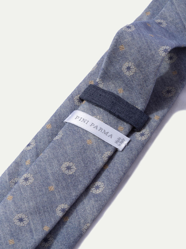 Light blue fancy tie - Made In Italy