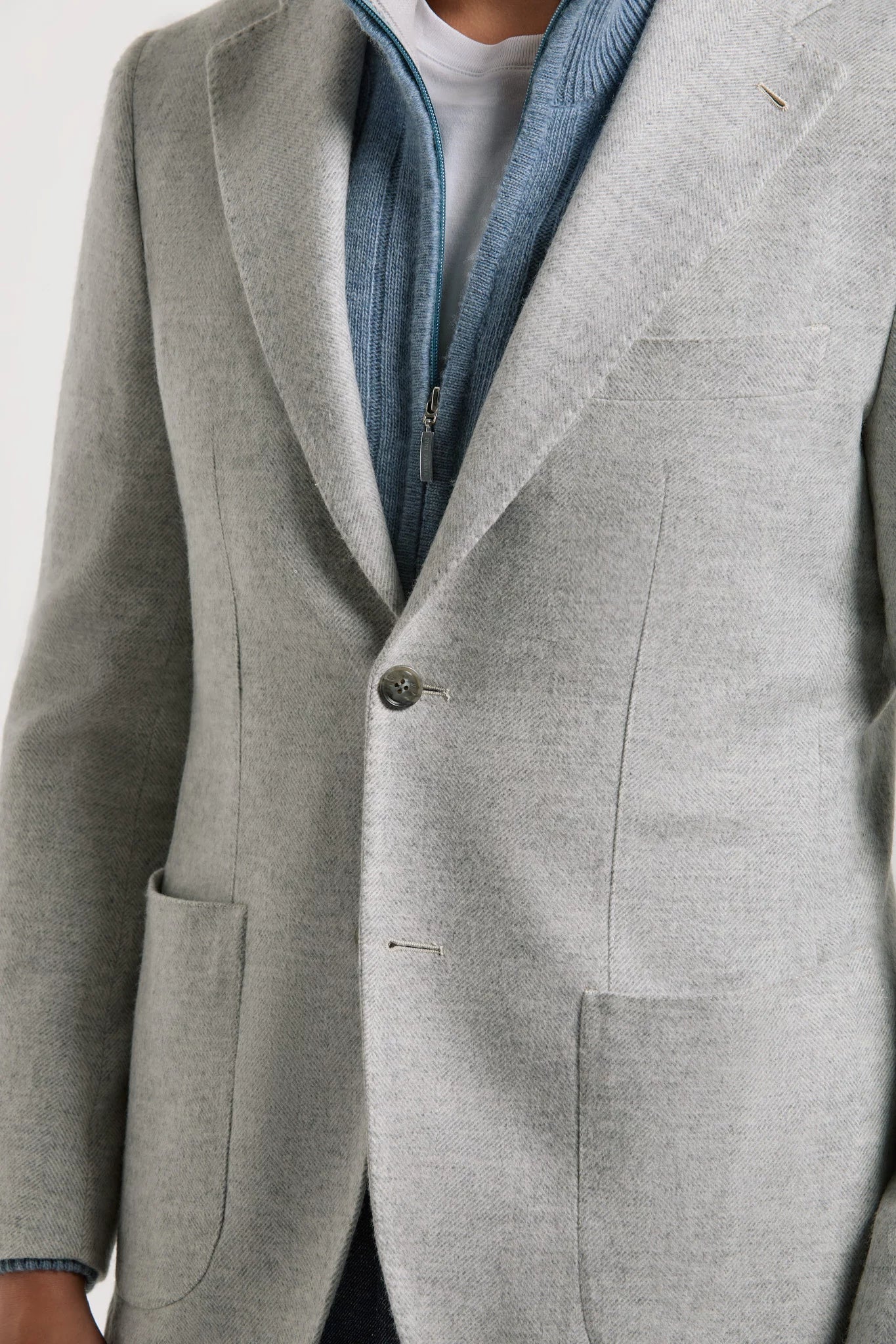 Veste à chevrons gris clair - Made in Italy