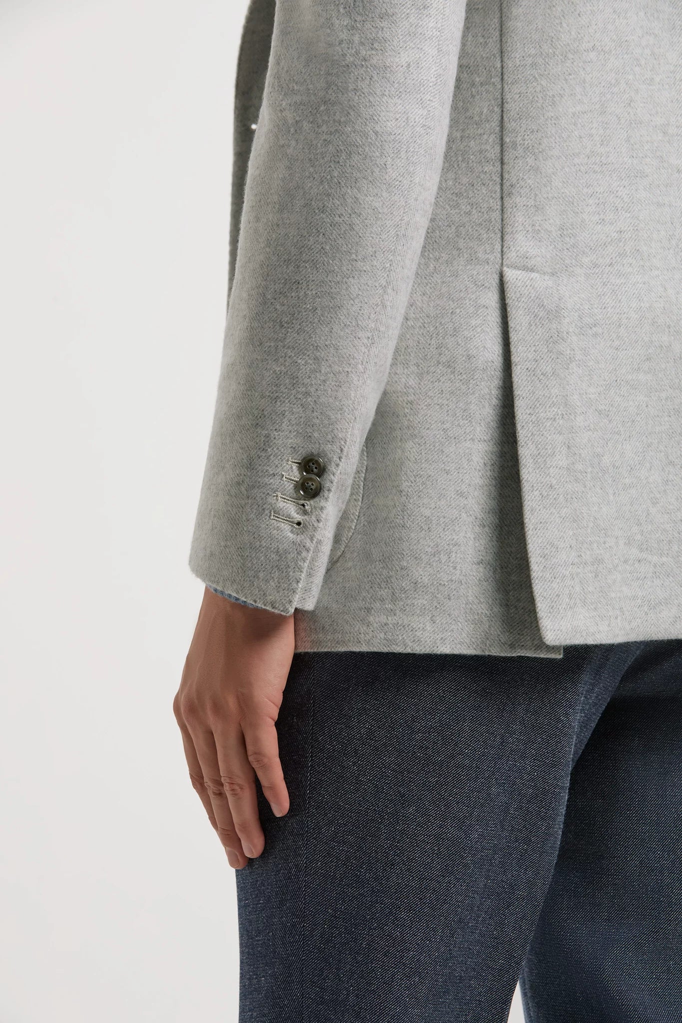 Veste à chevrons gris clair - Made in Italy
