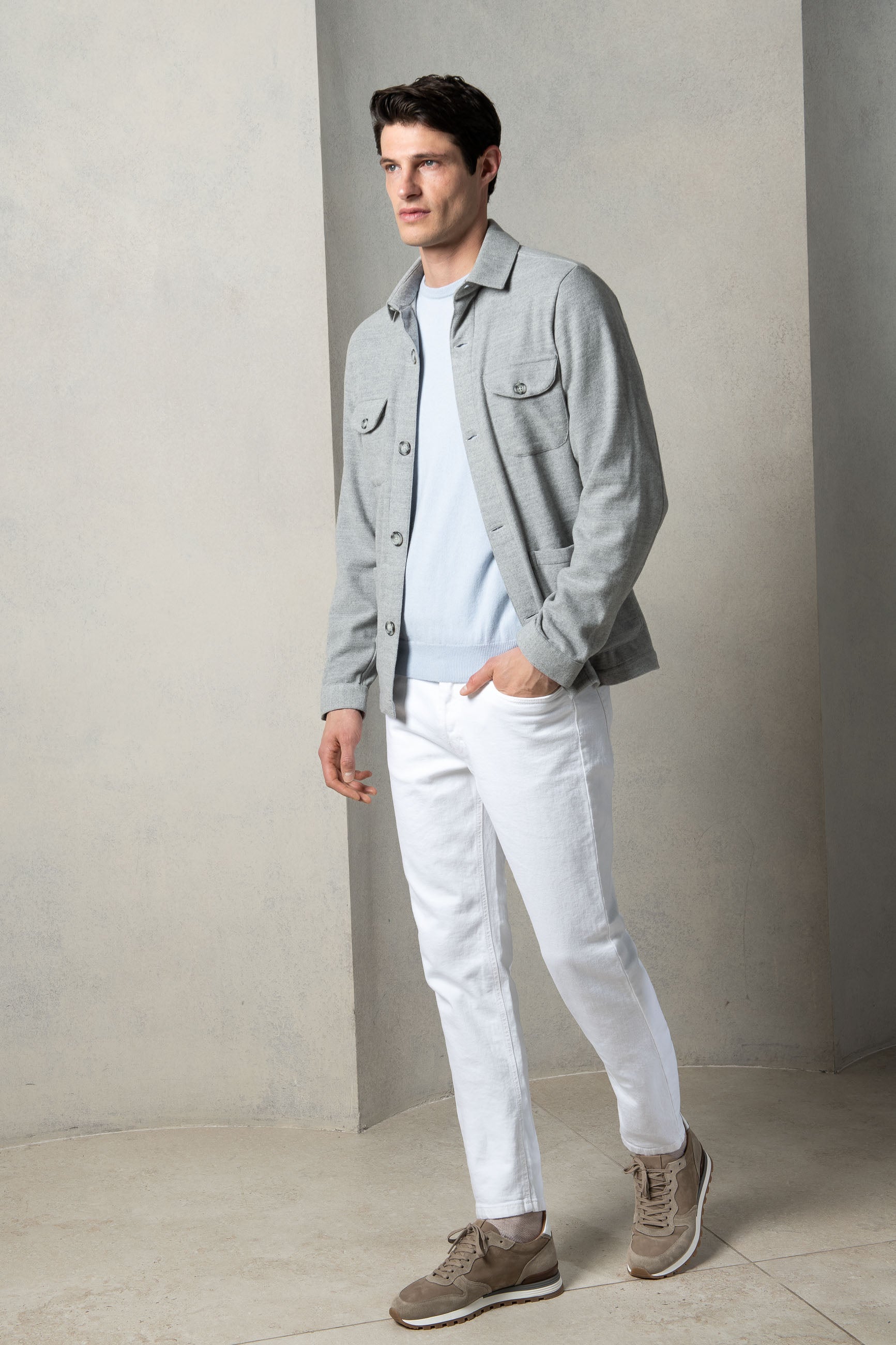 Blue Safari Jacket | Made in Italy | Pini Parma