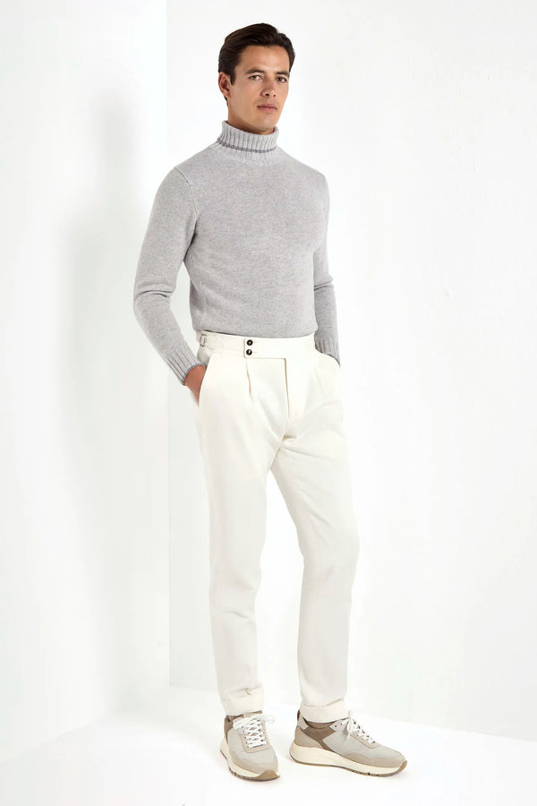light grey wool turtleneck, italian style, made in italy, fine wool turtleneck, luxury wool sweater, elegant winter knitwear, refined menswear turtleneck, premium italian sweater, versatile layering turtleneck, tailored wool turtleneck, breathable winter sweater, soft wool knitwear, upscale wool sweater, italian craftsmanship turtleneck, polished winter knit, classic light grey turtleneck, timeless italian sweater, sophisticated wool knit, cozy winter wool sweater, lightweight wool turtleneck
