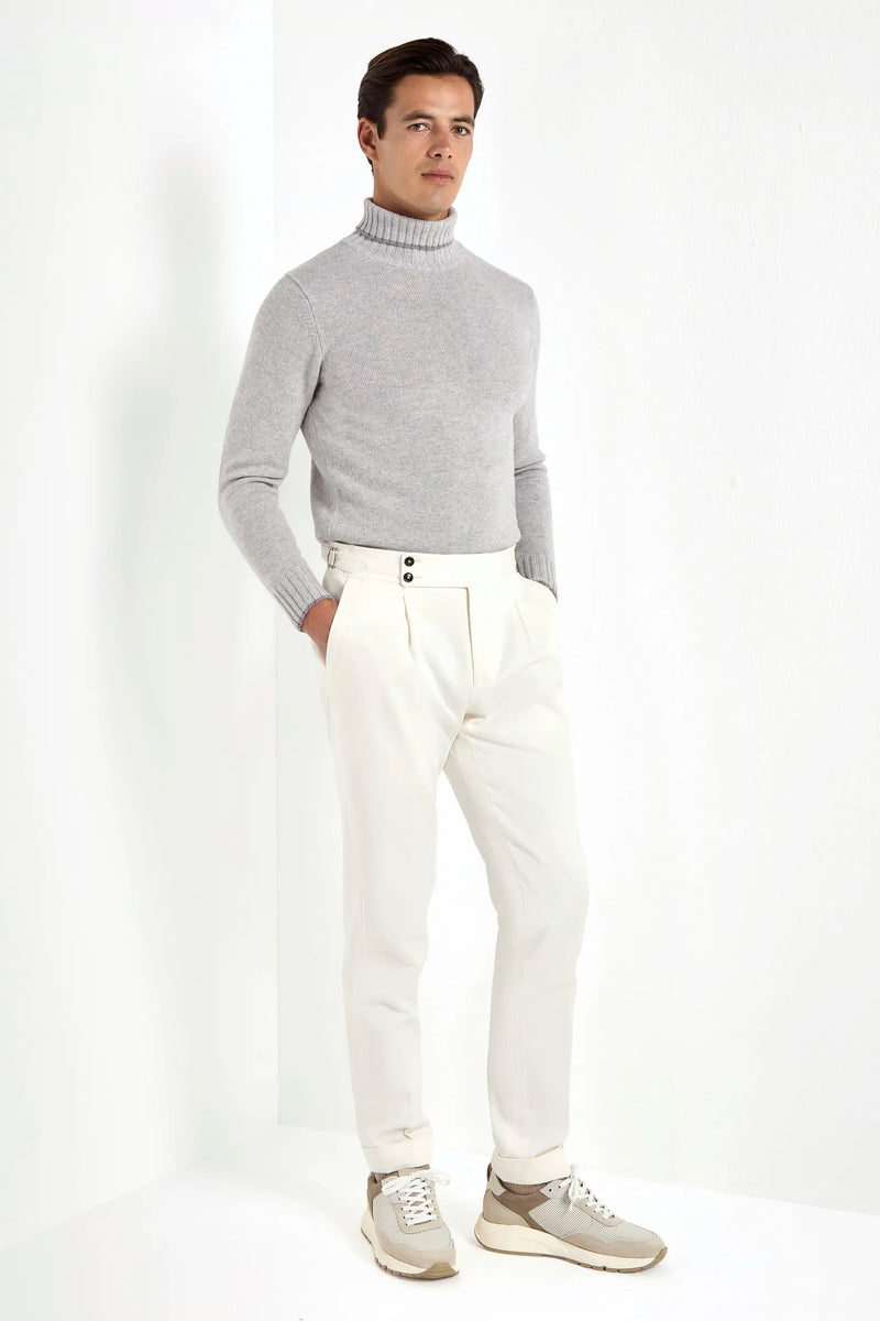 light grey wool turtleneck, italian style, made in italy, fine wool turtleneck, luxury wool sweater, elegant winter knitwear, refined menswear turtleneck, premium italian sweater, versatile layering turtleneck, tailored wool turtleneck, breathable winter sweater, soft wool knitwear, upscale wool sweater, italian craftsmanship turtleneck, polished winter knit, classic light grey turtleneck, timeless italian sweater, sophisticated wool knit, cozy winter wool sweater, lightweight wool turtleneck